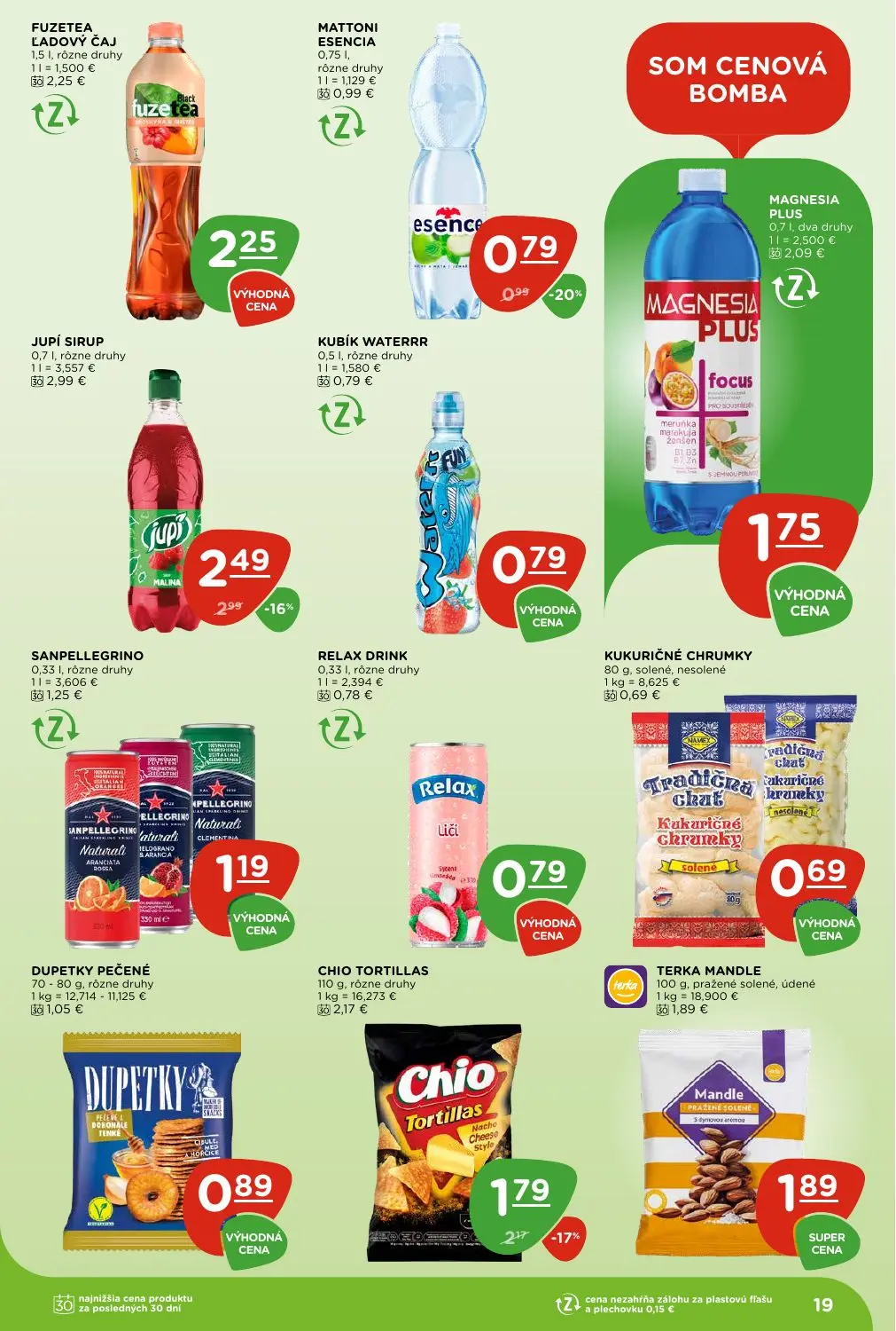 Terno leták, strana 19 z 29 — JUPÍ SIRUP, CHIO TORTILLAS, MAGNESIA PLUS