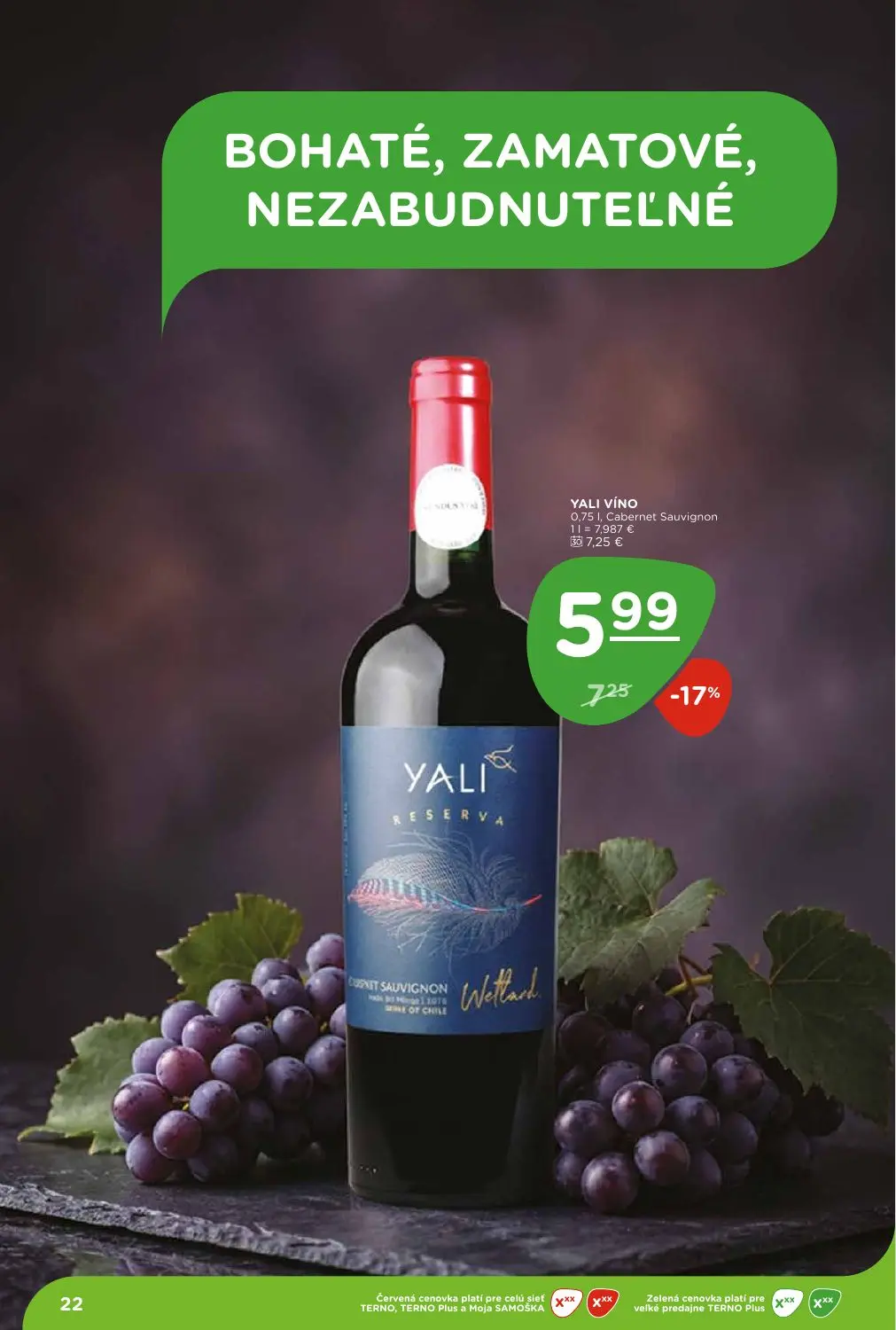 Terno leták, strana 22 z 29 — YALI VÍNO Cabernet Sauvignon