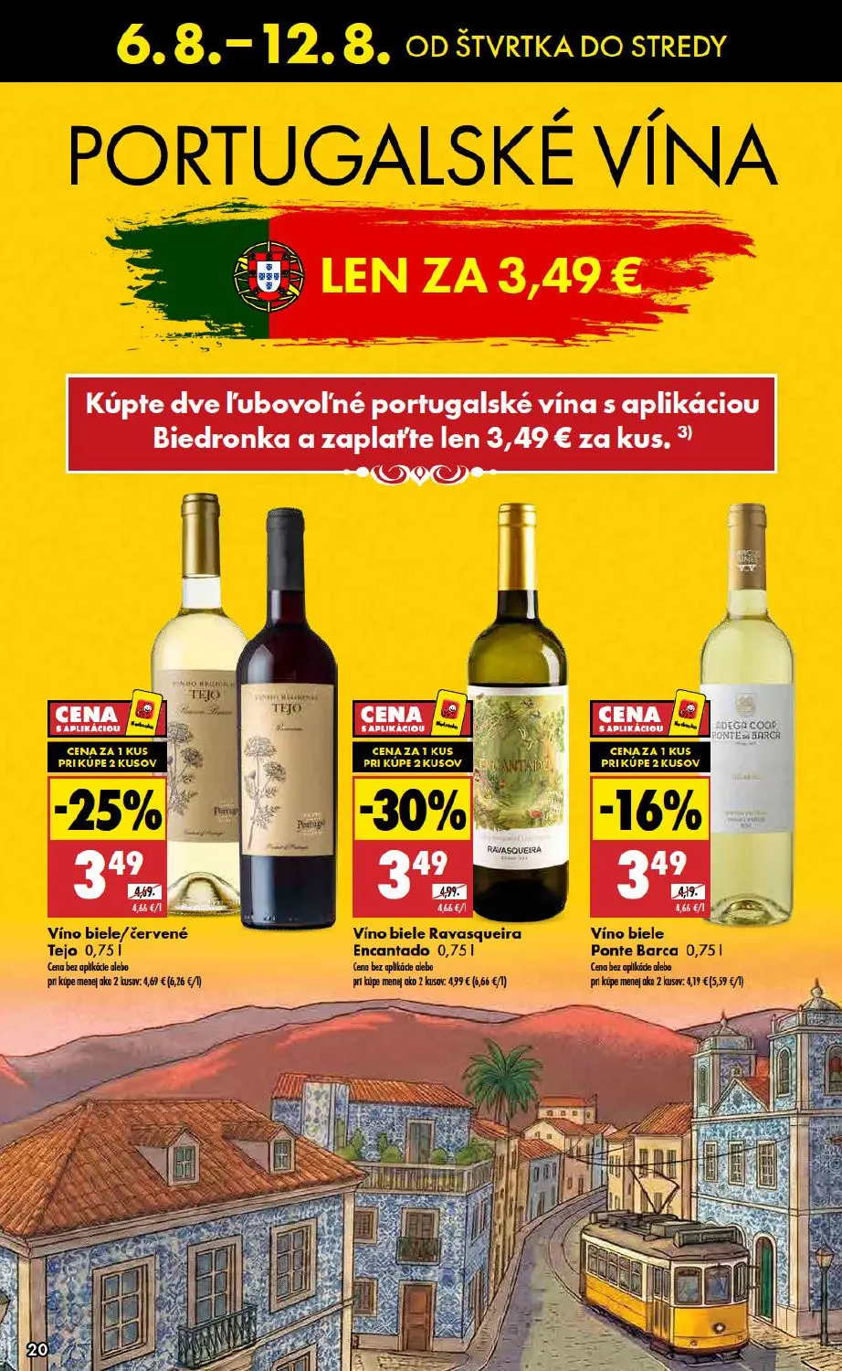 Biedronka leták, strana 20 z 48 — Víno biele Ravasqueira Encantado, Víno biele/červené Tejo, Víno biele Ponte Barca