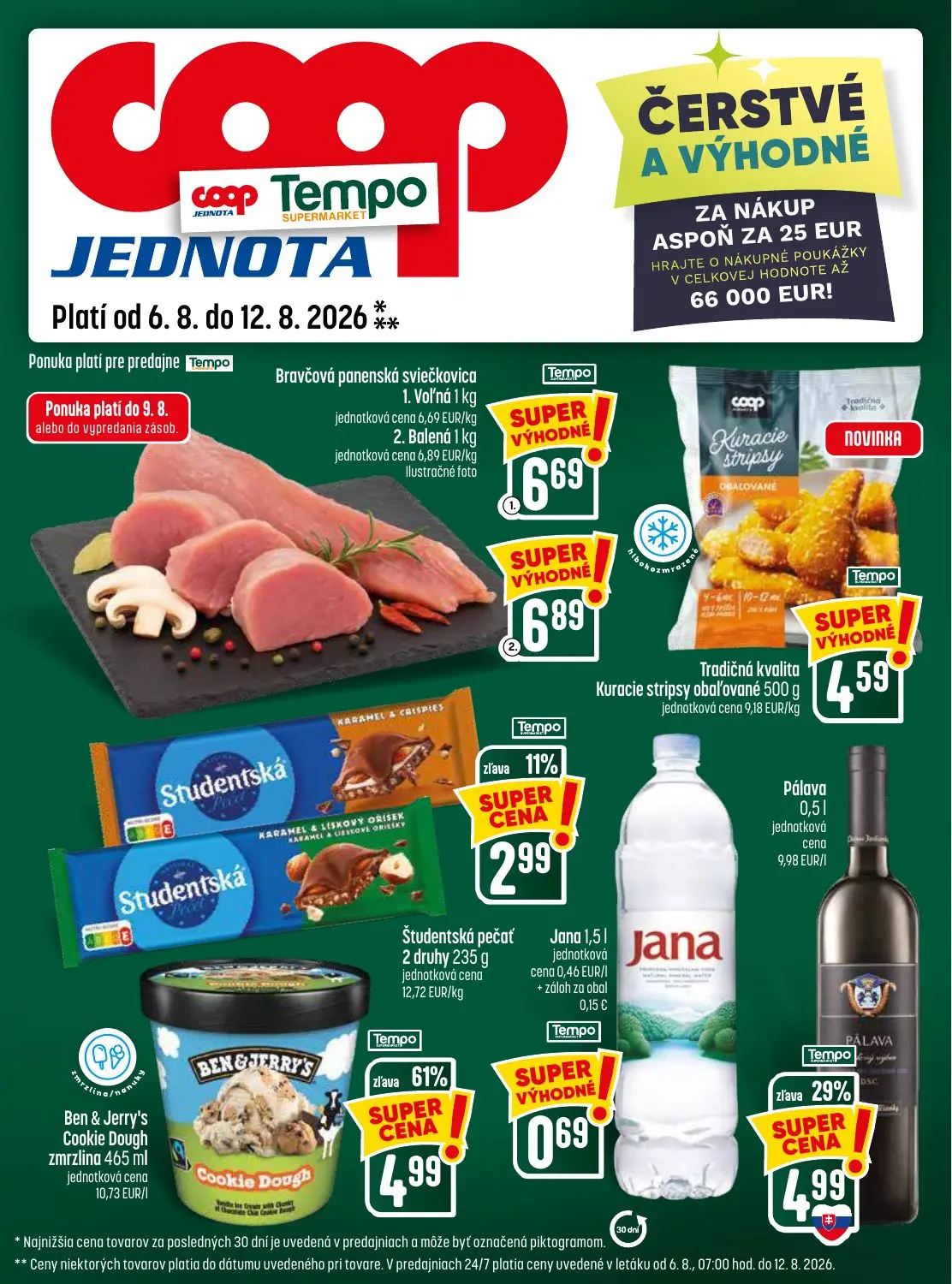 Coop Jednota leták, strana 25 z 28 — Studentská pečať, Ben & Jerry's Cookie Dough zmrzlina