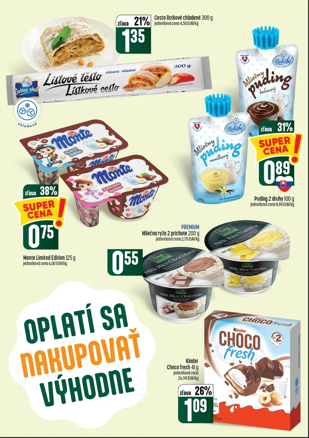 Coop Tempo leták, strana 23 z 56 — Mliečny puding kakaový, Mliečny puding vanilkový, Monte Limited Edition