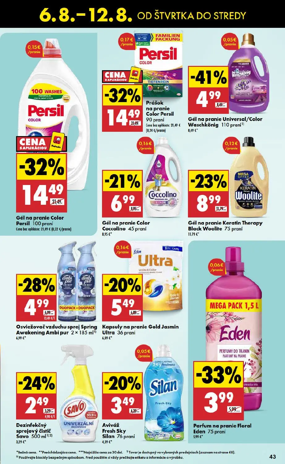 Biedronka leták, strana 43 z 48 — Gél na pranie Color Persil, Prášok na pranie Color Persil, Gél na pranie Universal/Color W…