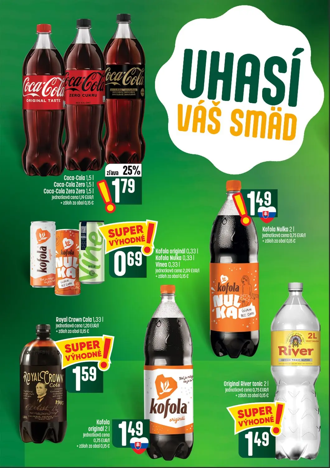 Coop Tempo leták, strana 48 z 56 — Coca-Cola, Kofola originál, Kofola Nulka