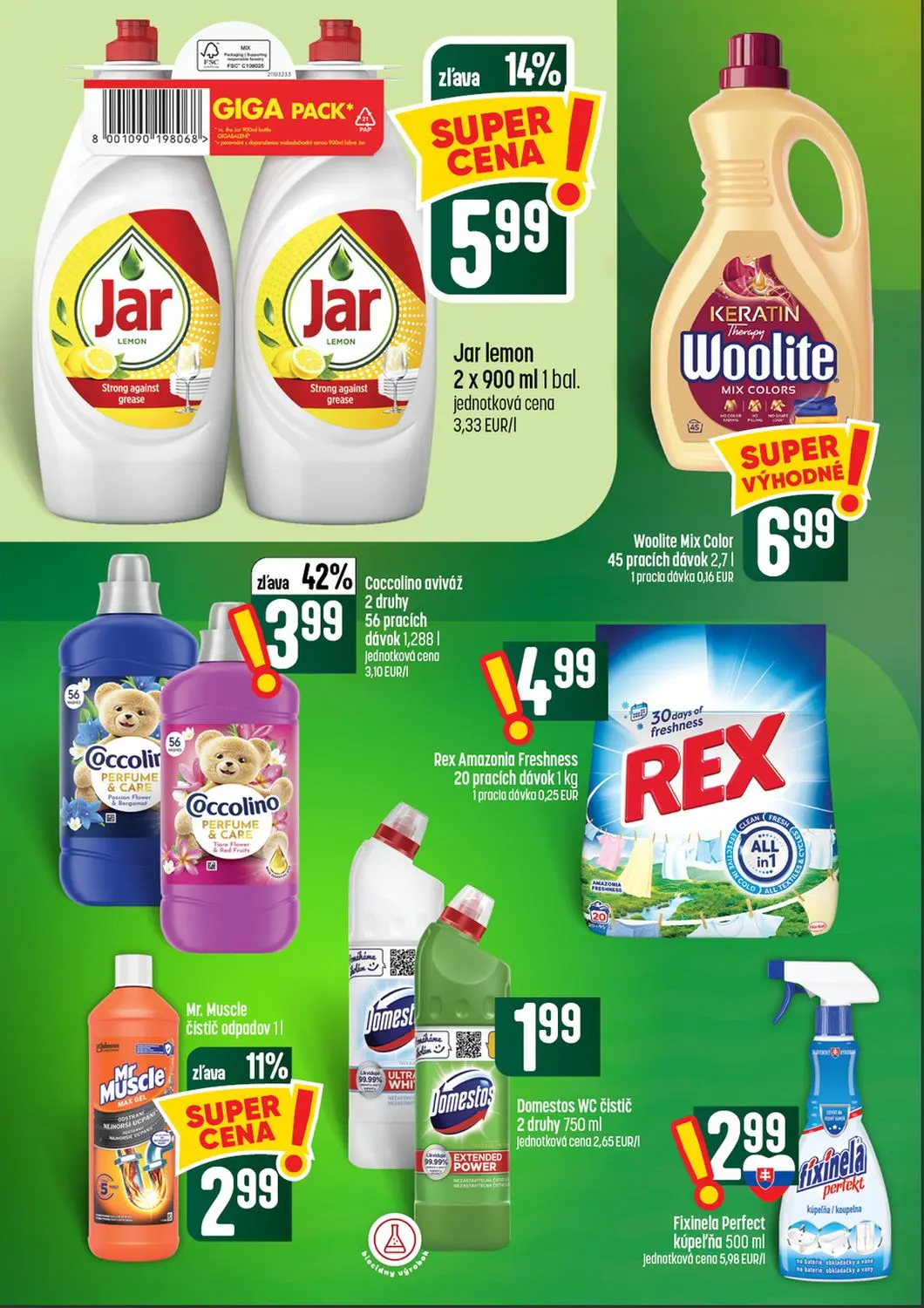 Coop Tempo leták, strana 52 z 56 — Jar lemon, Woolite Mix Color, Coccolino aviváž