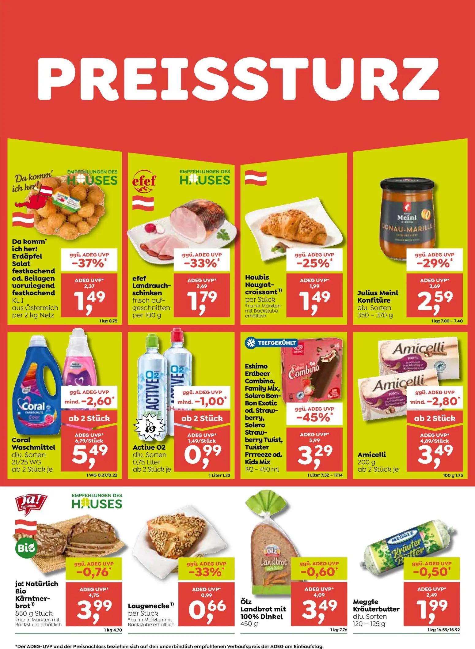 ADEG Prospekt, Seite 2 von 8 — Eskimo Erdbeer Combino, Family Mix, Solero Bon-Bon Exotic od. Strawberry, Solero Strawberry T…