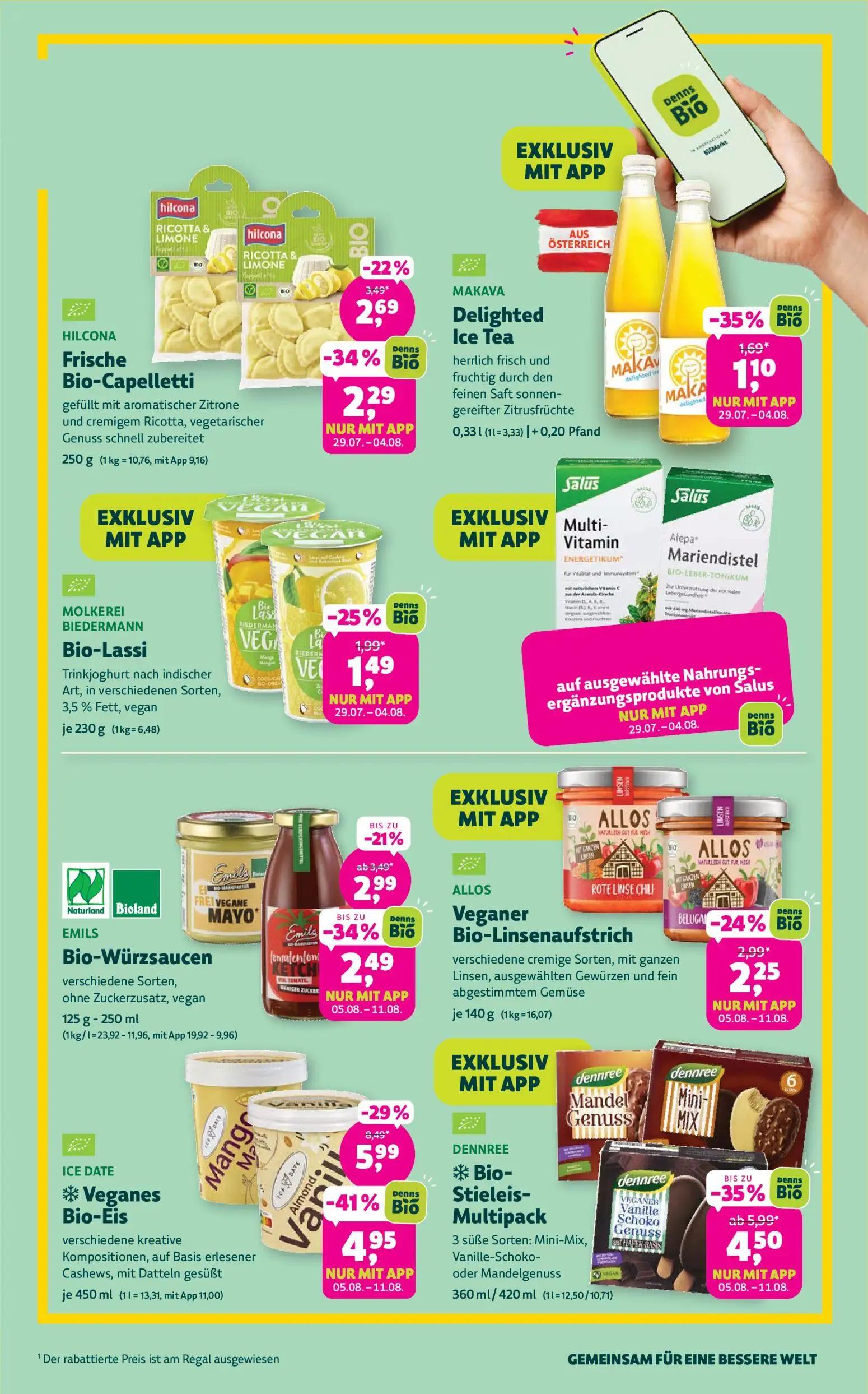Denns BioMarkt Prospekt, Seite 3 von 14 — Veganes Bio-Eis, Bio-Stieleis-Multipack, Frische Bio-Capelletti