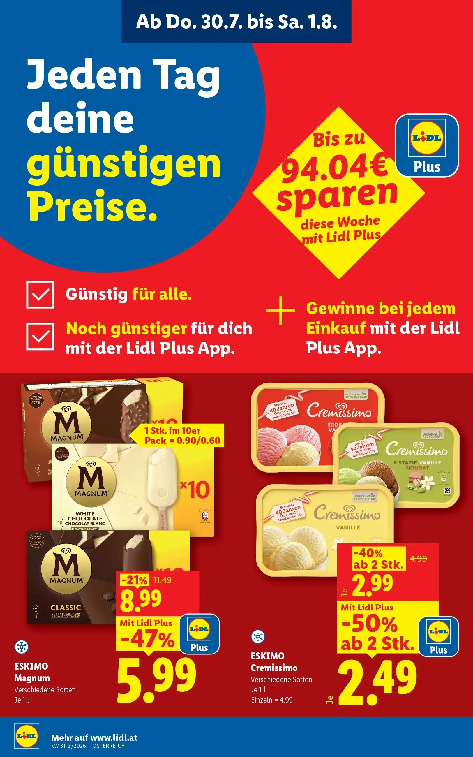 Lidl Prospekt, Seite 2 von 51 — ESKIMO Magnum, ESKIMO Cremissimo