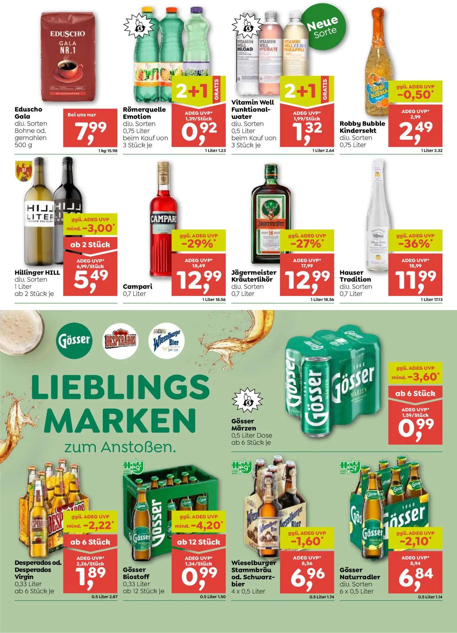 ADEG Prospekt, Seite 6 von 8 — Hauser Tradition, Campari, Jägermeister Kräuterlikör