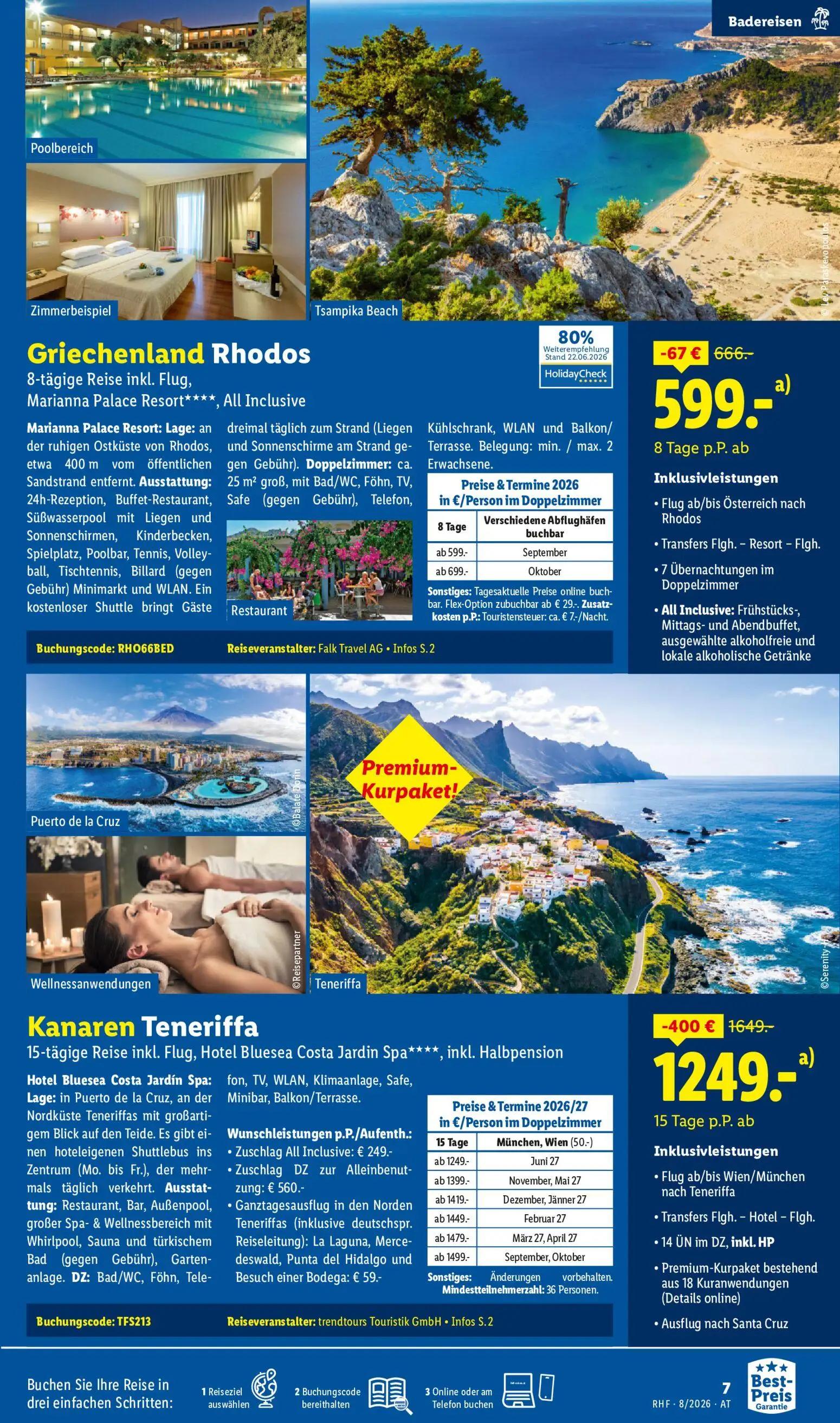 Lidl Prospekt, Seite 7 von 20 — Griechenland Rhodos