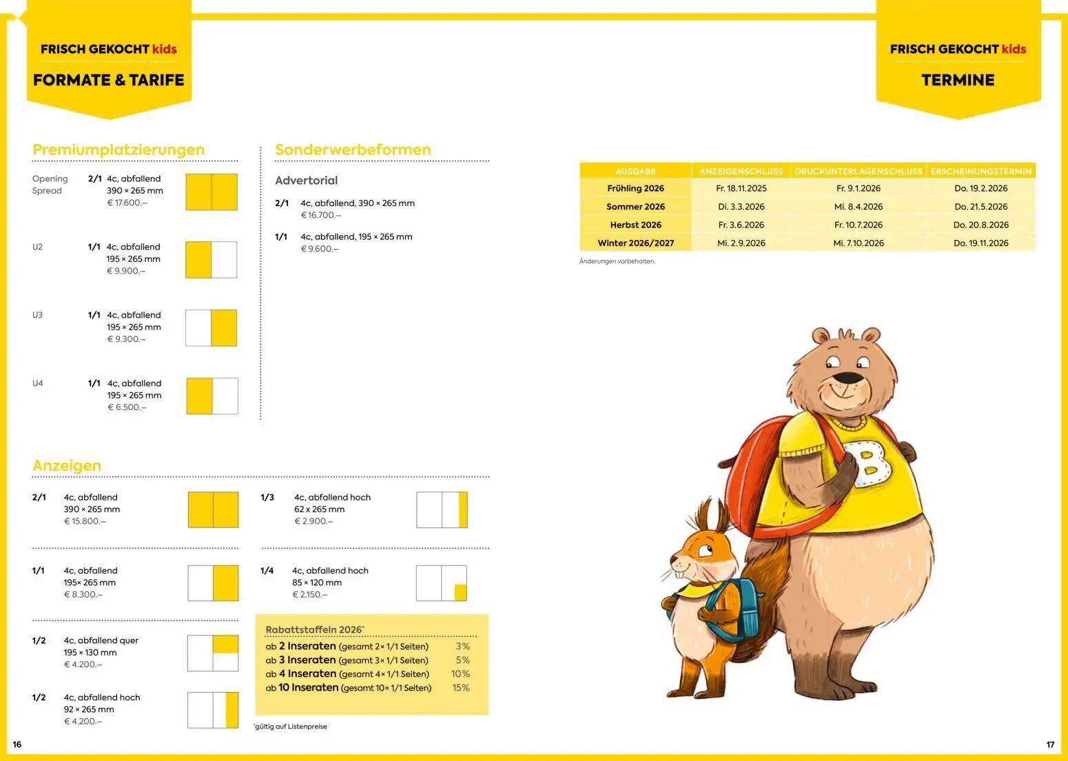 Billa Prospekt, Seite 9 von 17 — Opening Spread, U2, Advertorial