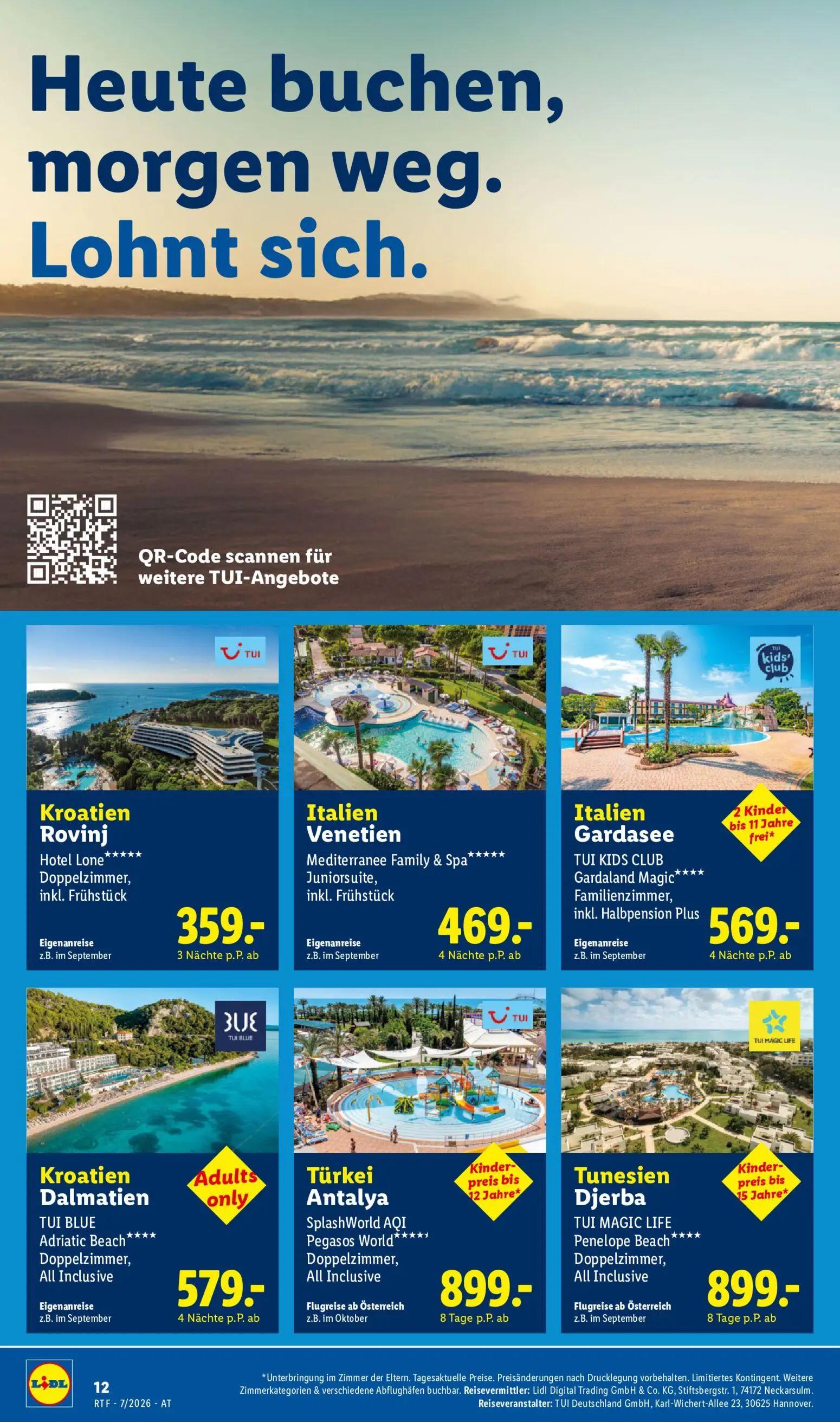 Lidl Prospekt, Seite 12 von 24 — Kroatien Rovinj, Italien Venetien, Italien Gardasee