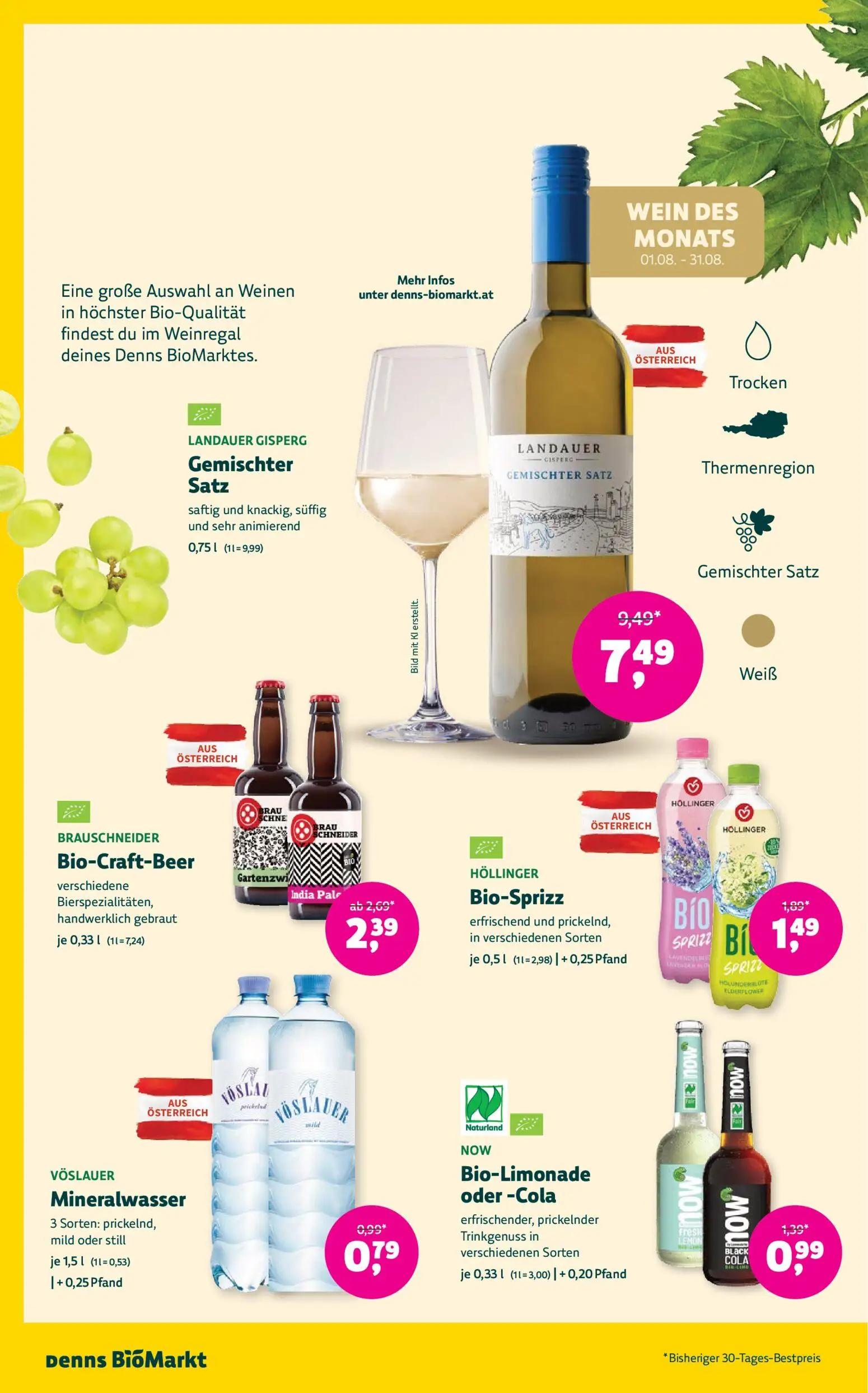 Denns BioMarkt Prospekt, Seite 12 von 14 — Gemischter Satz, Bio-Sprizz, Bio-Limonade oder -Cola