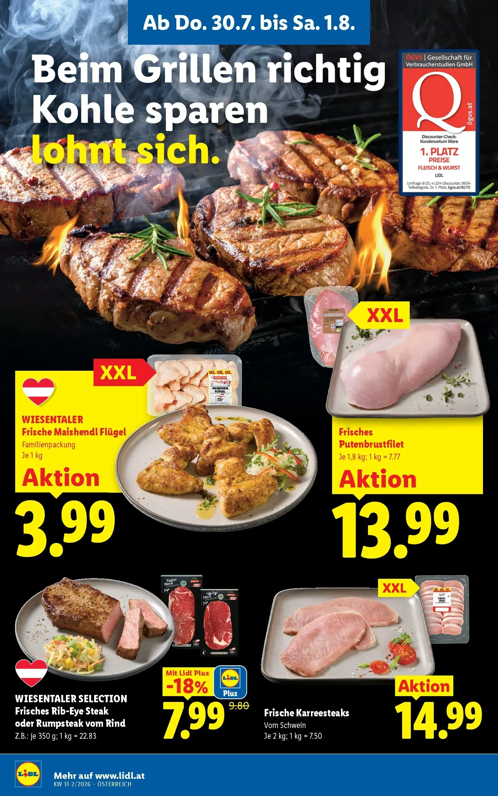 Lidl Prospekt, Seite 10 von 51 — WIESENTALER SELECTION Frisches Rib-Eye Steak oder Rumpsteak vom Rind, WIESENTALER Frische M…