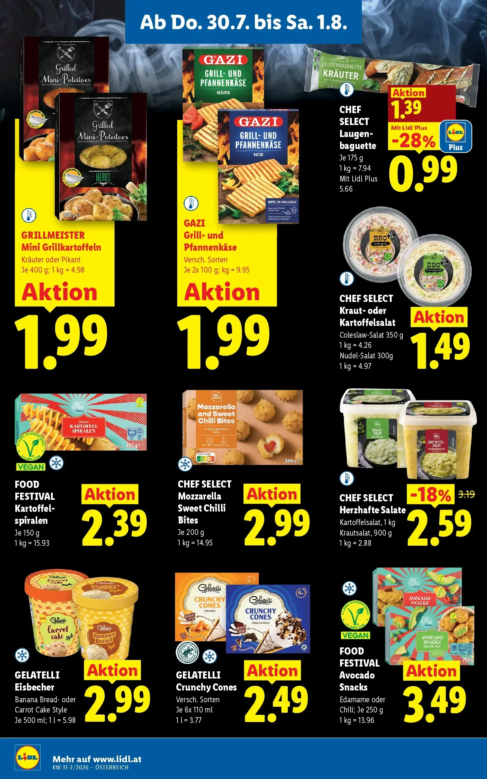 Lidl Prospekt, Seite 12 von 51 — Herzhafte Salate, Laugenbaguette, Mini Grillkartoffeln