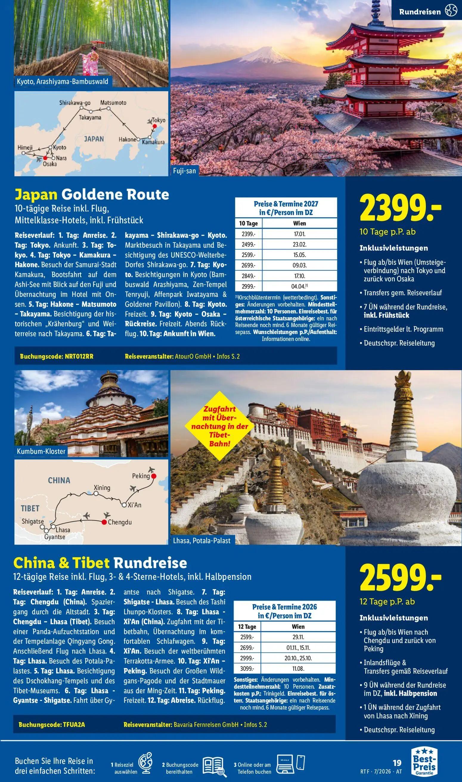 Lidl Prospekt, Seite 19 von 24 — China & Tibet Rundreise