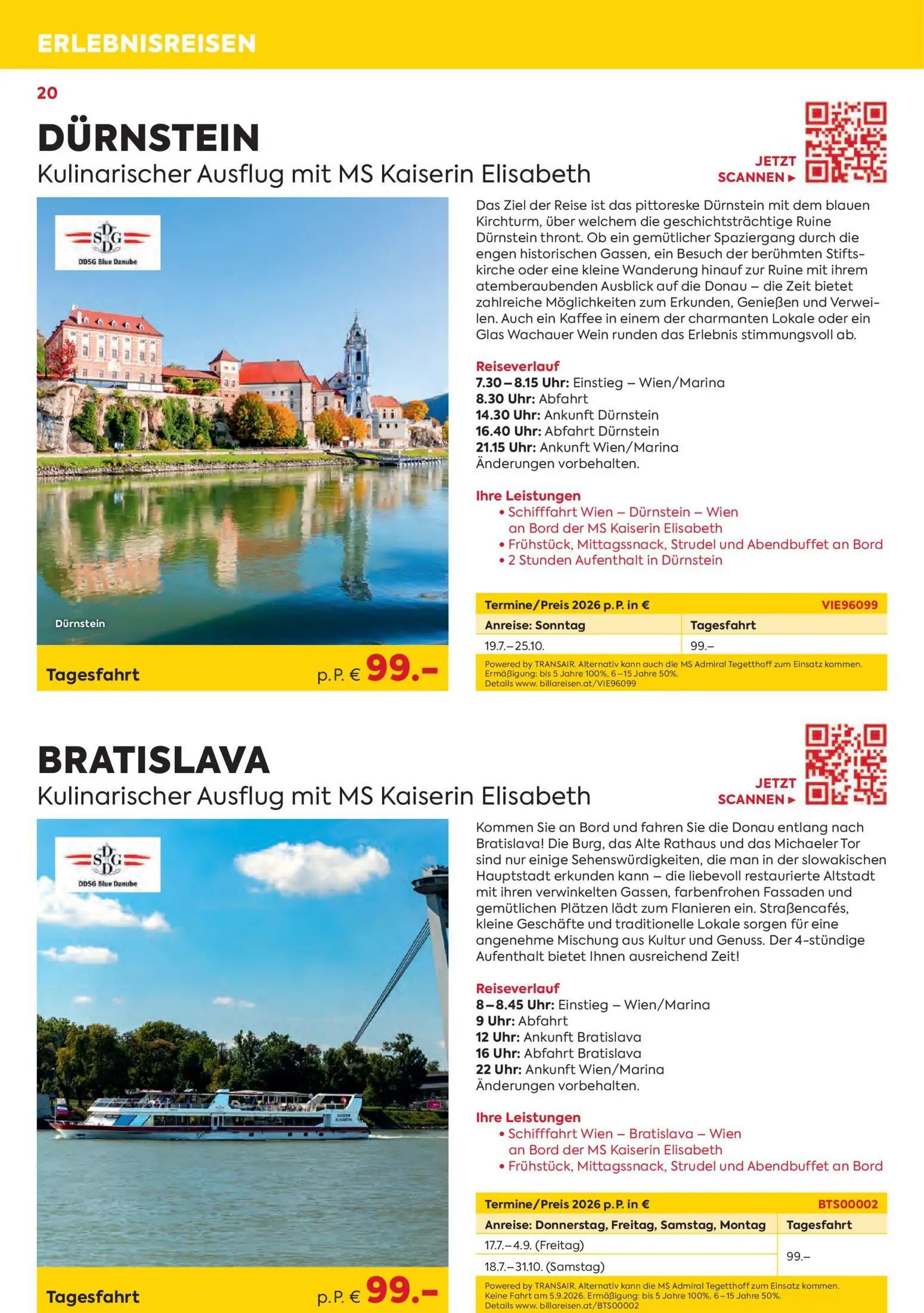 Billa Prospekt, Seite 20 von 24 — DÜRNSTEIN, BRATISLAVA
