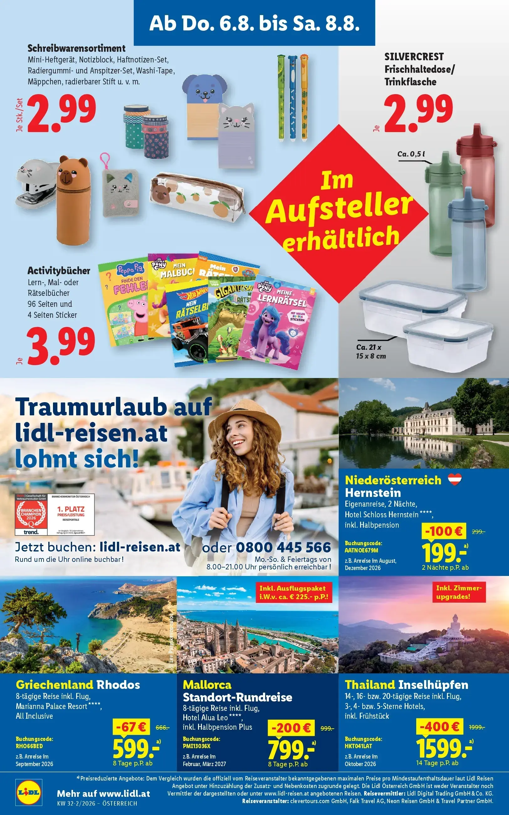 Lidl Prospekt, Seite 21 von 49 — Thailand Inselhüpfen, Mallorca Standort-Rundreise, Niederösterreich Hernstein