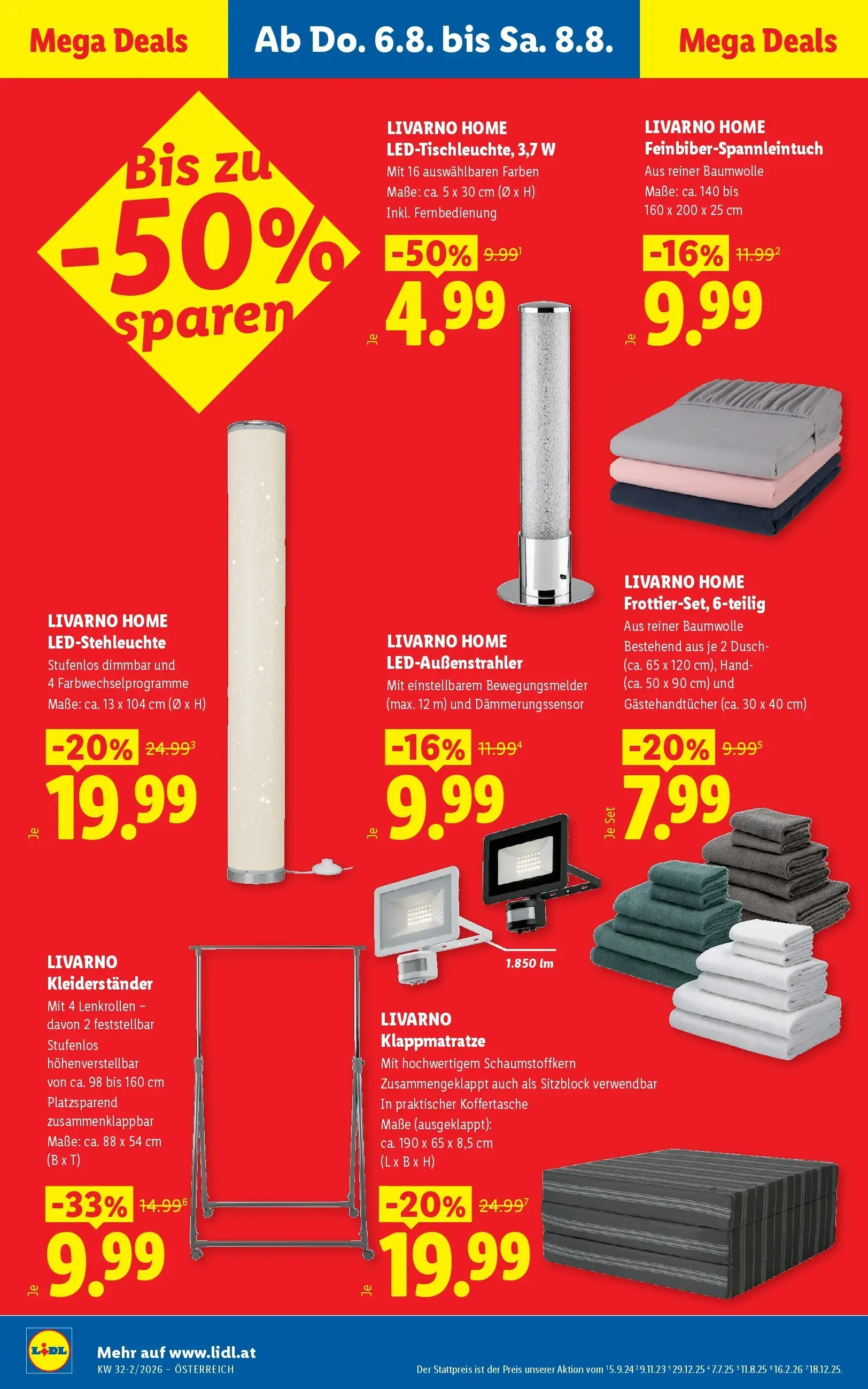 Lidl Prospekt, Seite 25 von 49 — LED-Tischleuchte, 3,7 W, LED-Stehleuchte, Kleiderständer