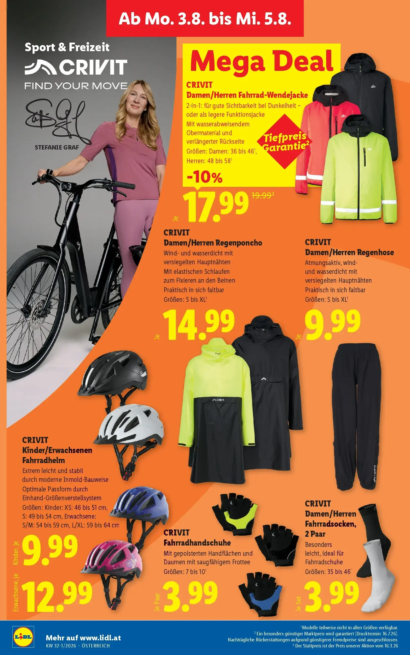 Lidl Prospekt, Seite 33 von 51 — Kinder/Erwachsenen Fahrradhelm, Damen/Herren Fahrrad-Wendejacke, Damen/Herren Regenponcho