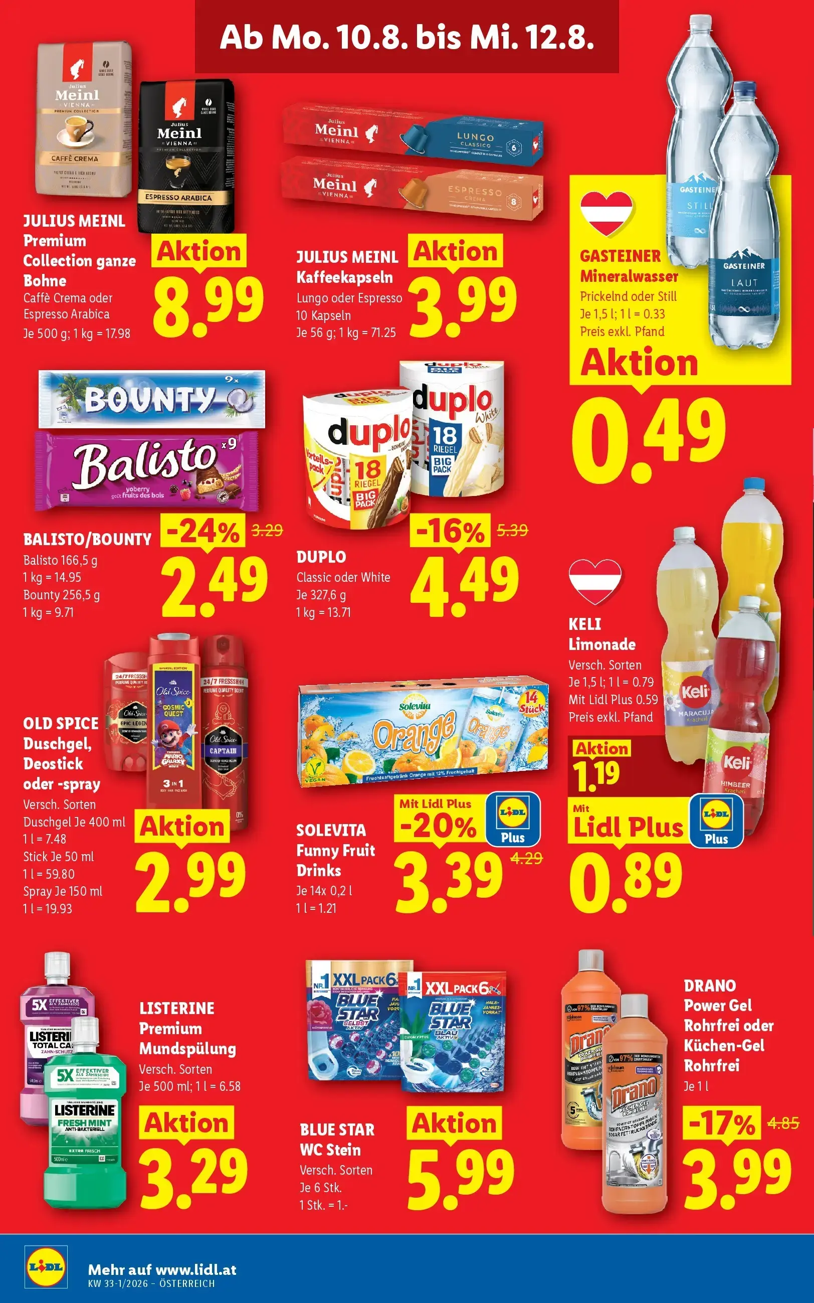 Lidl Prospekt, Seite 43 von 49 — DUPLO Classic oder White, SOLEVIDA Funny Fruit Drinks, DRANO Power Gel Rohrfrei oder Küchen…