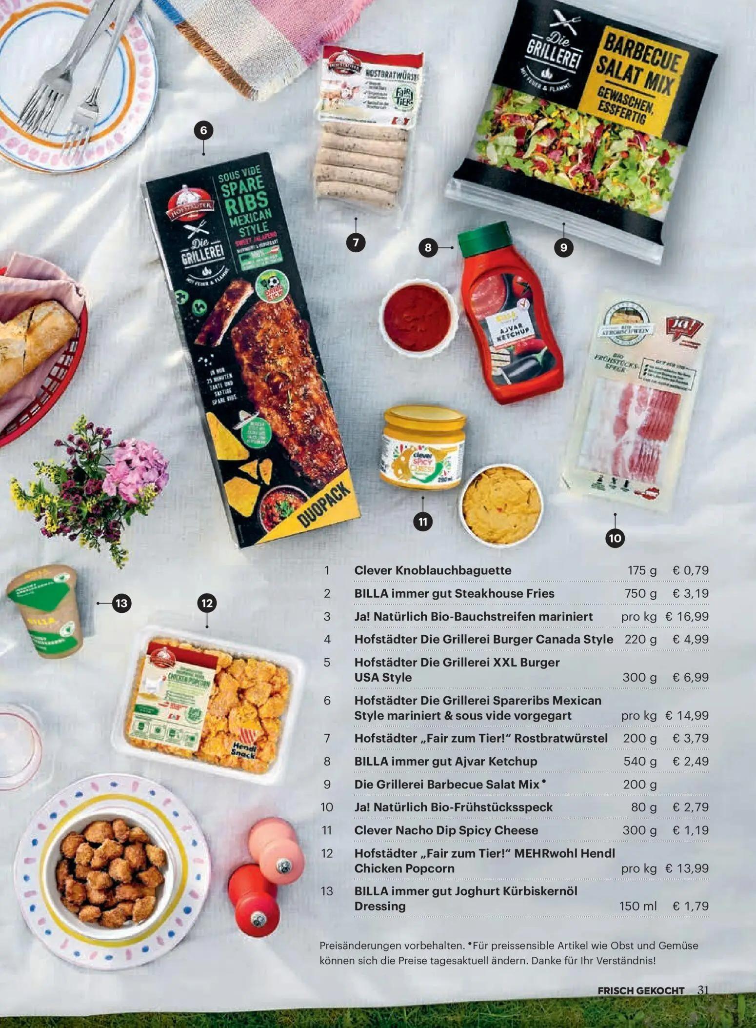 Billa Prospekt, Seite 29 von 170 — Hofstädter Die Grillerei XXL Burger USA Style, Hofstädter Die Grillerei Spareribs Mexican…
