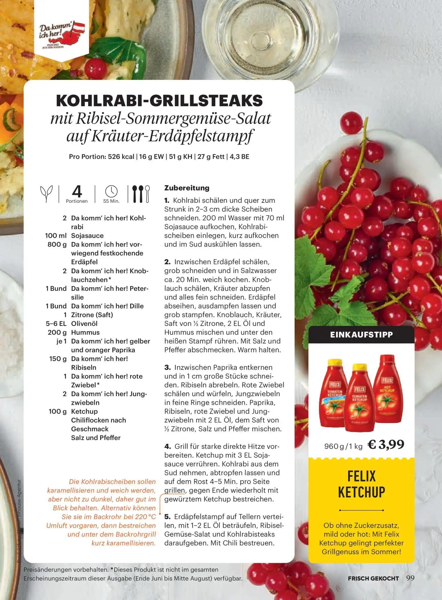 Billa Prospekt, Seite 97 von 170 — FELIX TOMATEN KETCHUP