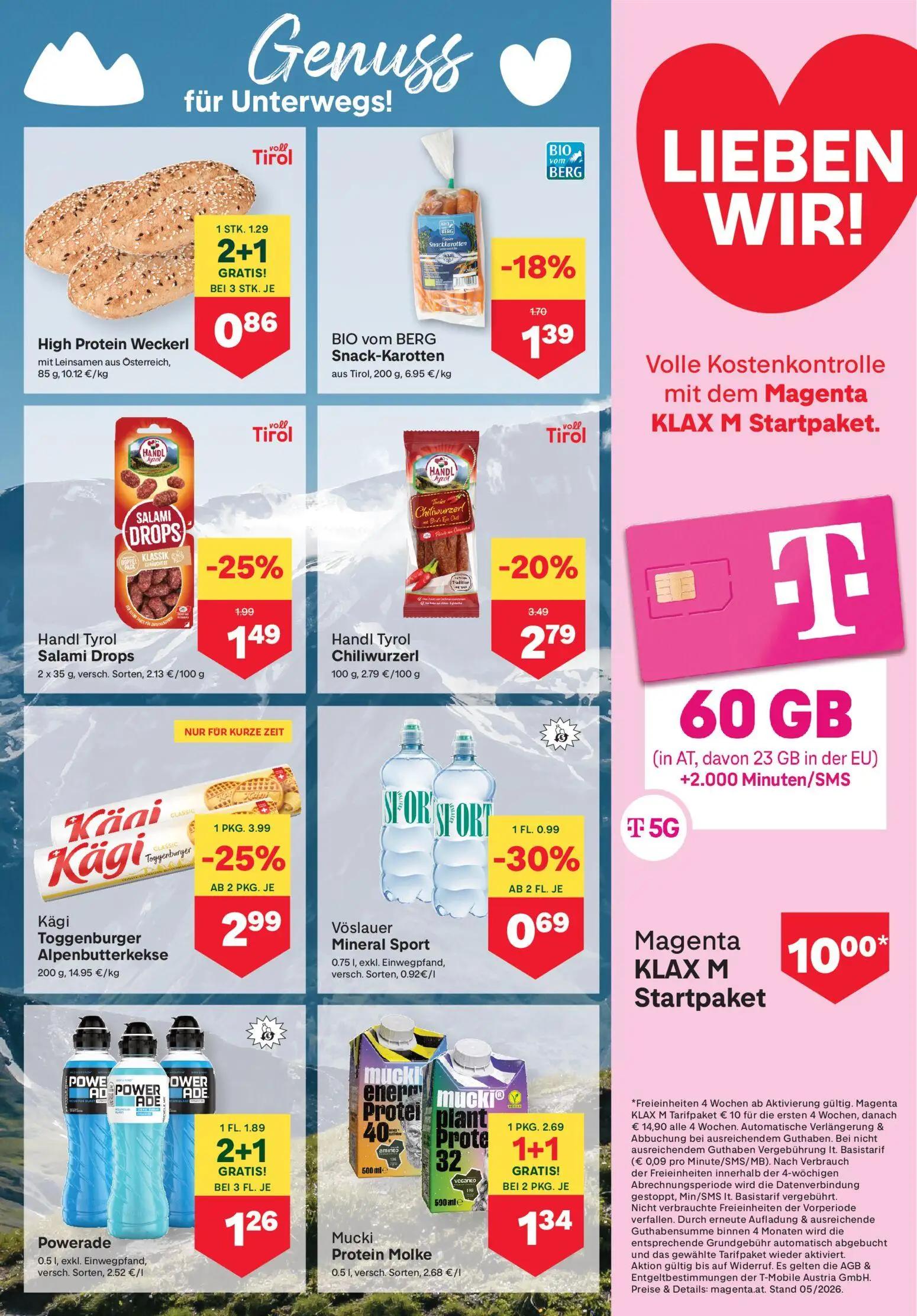 MPREIS Prospekt, Seite 7 von 15 — Mucki Protein Molke, Kägi Toggenburger Alpenbutterkekse, Handl Tyrol Chiliwurzerl