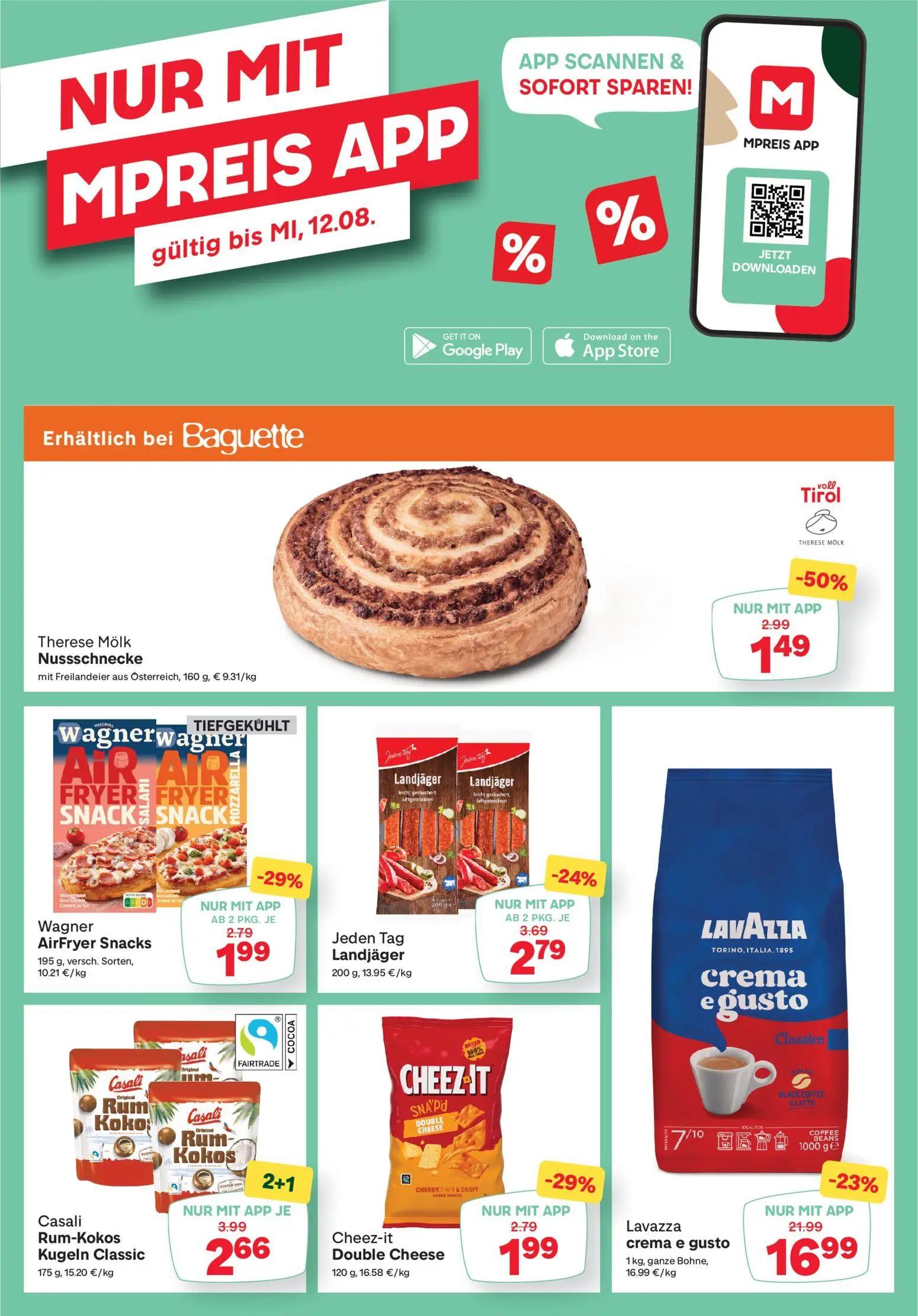 MPREIS Prospekt, Seite 13 von 15 — Lavazza crema e gusto, Nussschnecke, Rum-Kokos Kugeln Classic