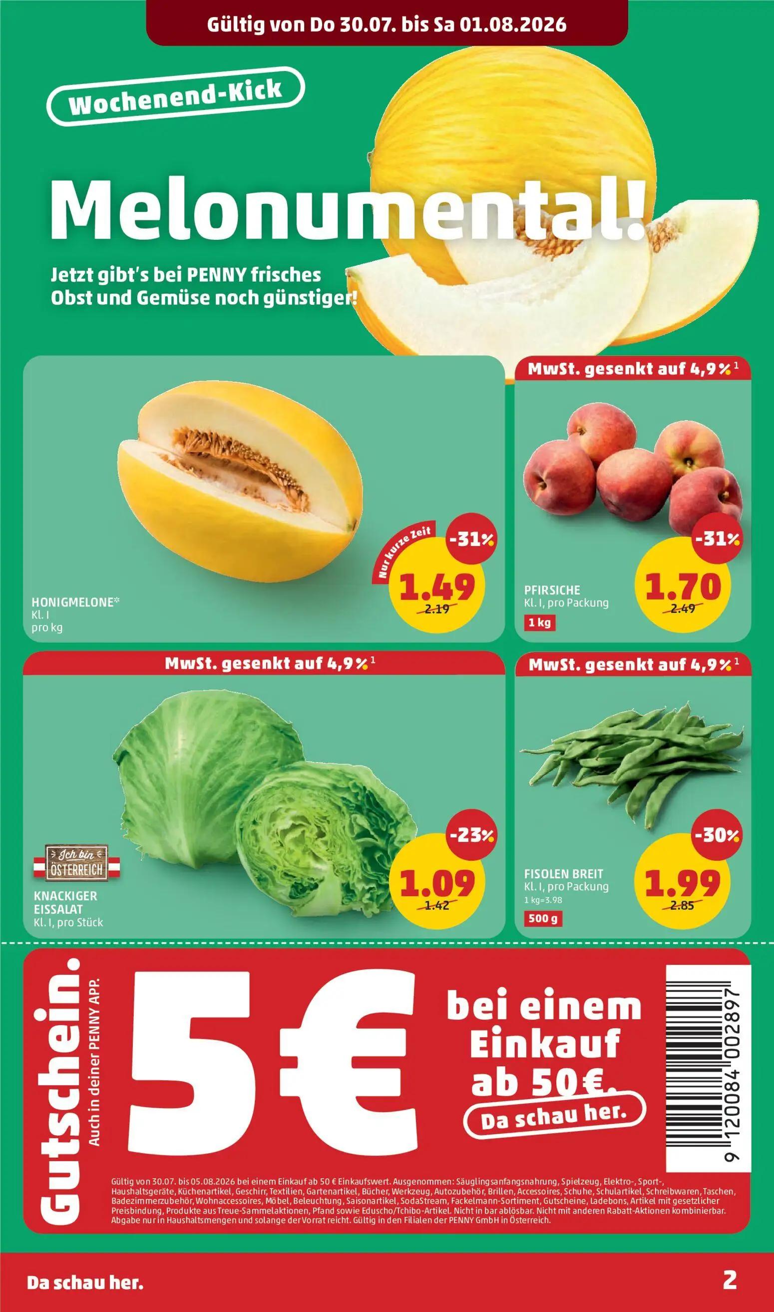 PENNY Prospekt, Seite 2 von 28 — KNACKIGER EISSALAT