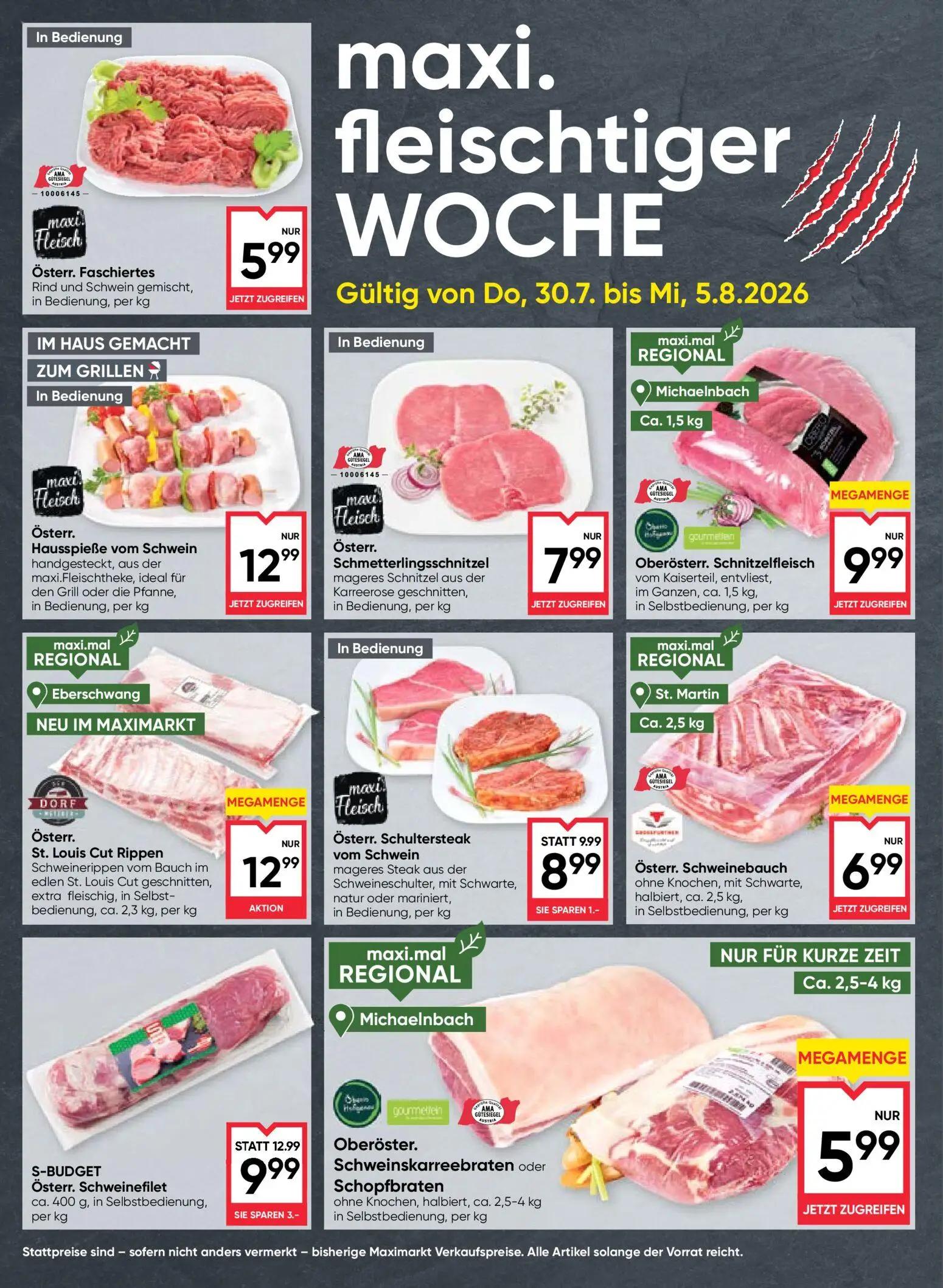 Maximarkt Prospekt, Seite 2 von 24 — Österr. Hausspieße vom Schwein