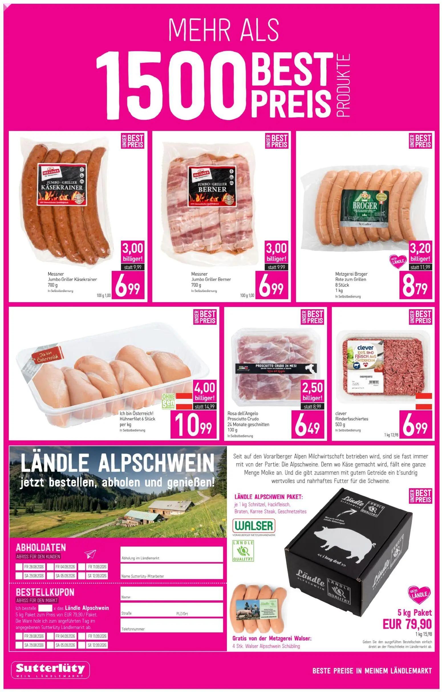 Sutterlüty Prospekt, Seite 2 von 12 — Ich bin Österreich! Hühnerfilet, Metzgerei Broger Rote zum Grillen, Messner Jumbo Gril…