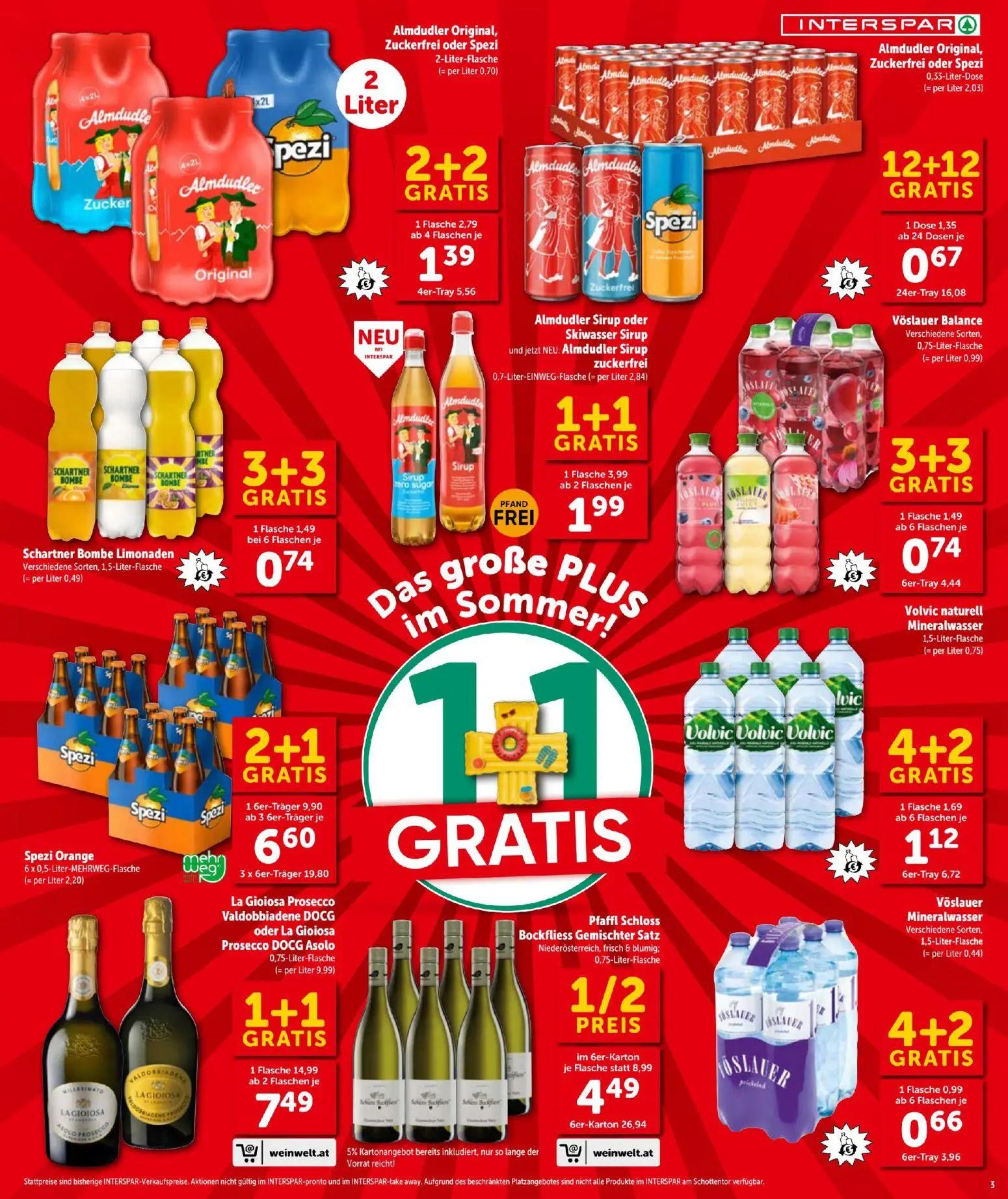 Interspar Prospekt, Seite 3 von 20 — La Gioiosa Prosecco Valdobbiadene DOCG oder La Gioiosa Prosecco DOCG Asolo, Pfaffl Schl…