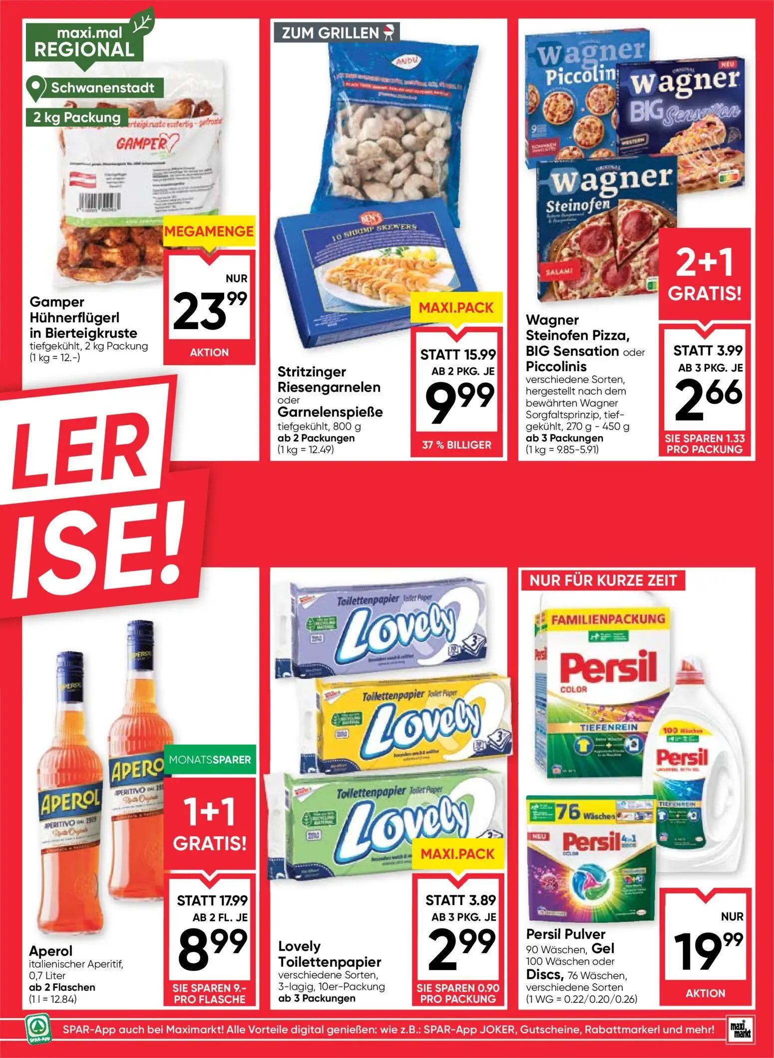 Maximarkt Prospekt, Seite 3 von 24 — Stritzinger Riesengarnelen oder Garnelenspieße, Lovely Toilettenpapier, Gamper Hühnerfl…
