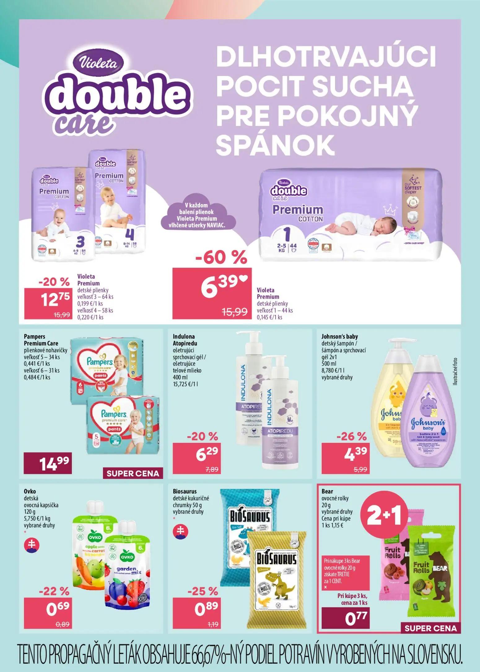 101 Drogerie leták, strana 4 z 16 — Violeta Premium detské plienky, Violeta Premium detské plienky, Indulona Atopiredu ošetr…
