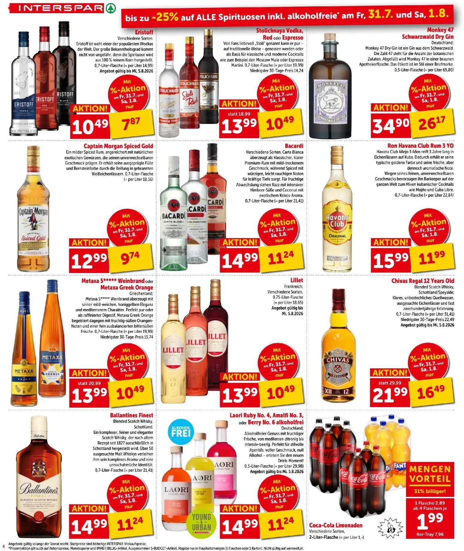 Interspar Prospekt, Seite 4 von 20 — Eristoff Verschiedene Sorten