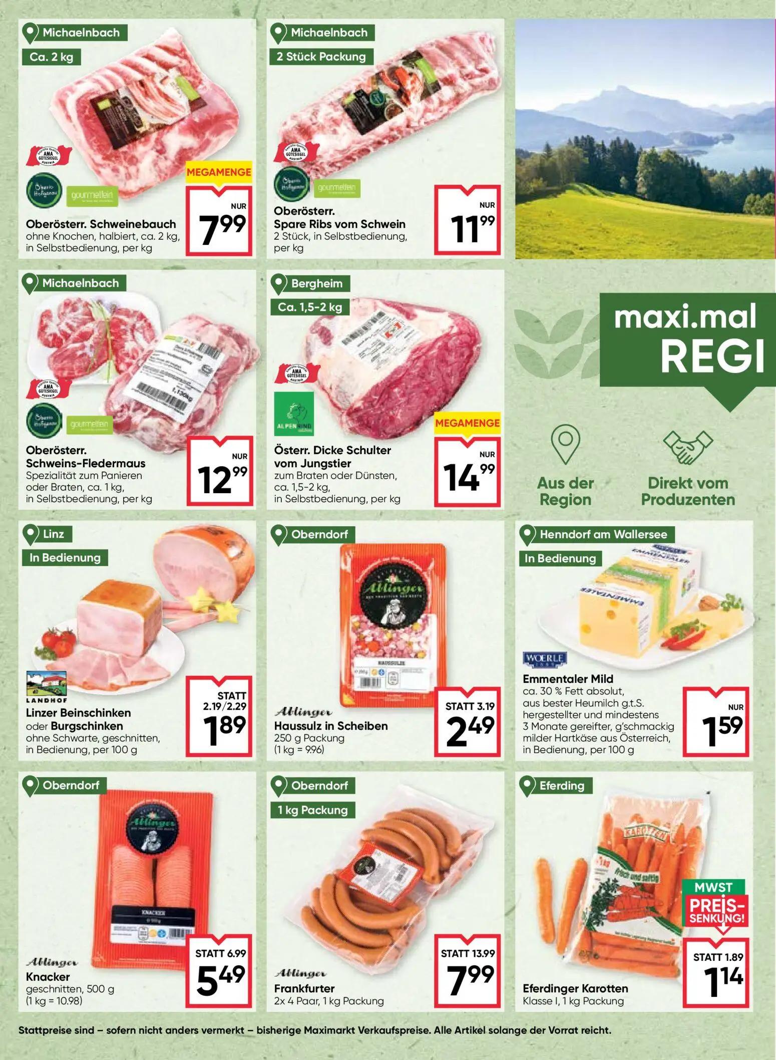 Maximarkt Prospekt, Seite 4 von 24 — Ablinger Frankfurter, Ablinger Knacker, Ablinger Haussulz in Scheiben