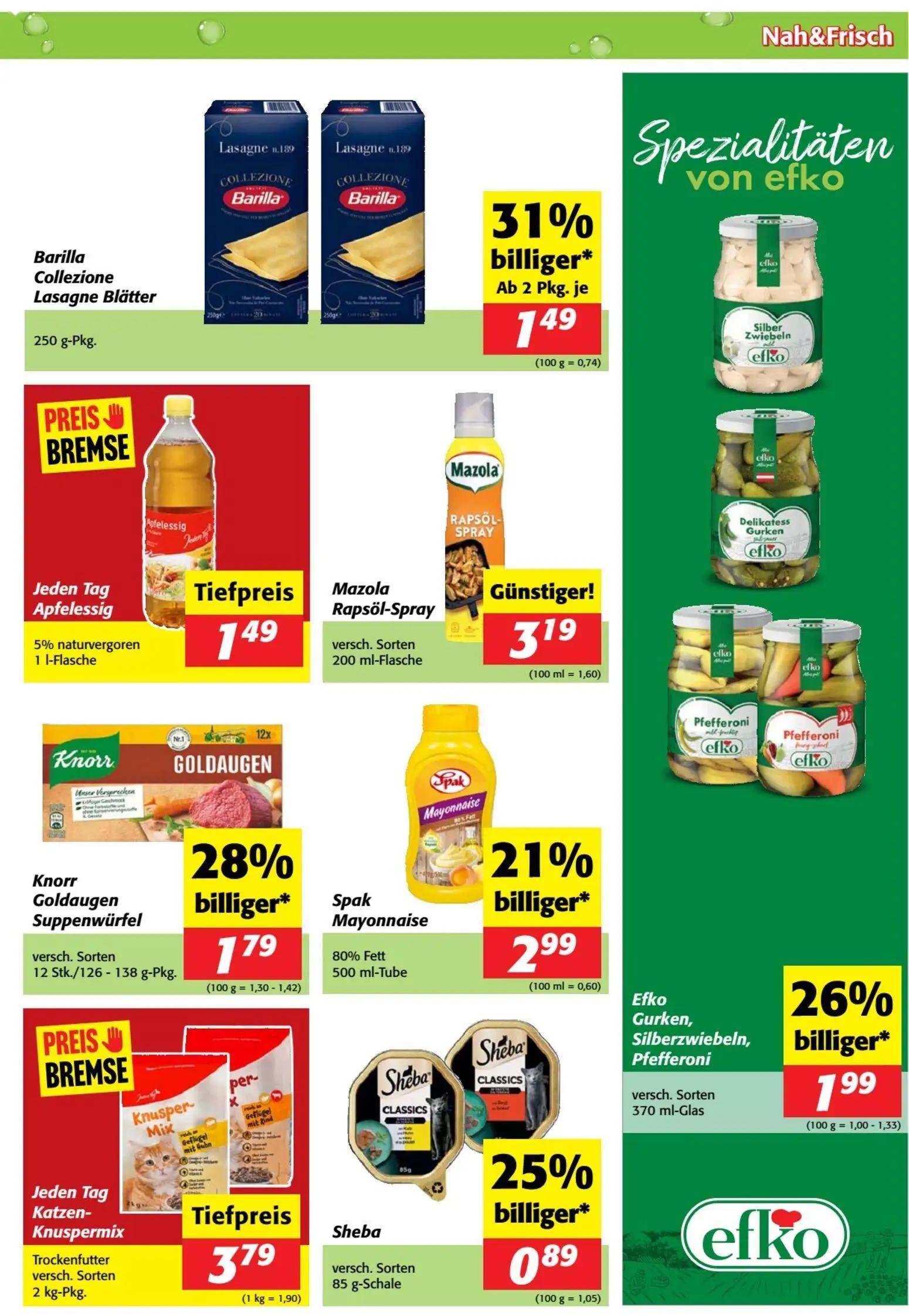 Nah & Frisch Prospekt, Seite 5 von 8 — Barilla Collezione Lasagne Blätter, Jeden Tag Apfelessig, Mazola Rapsöl-Spray