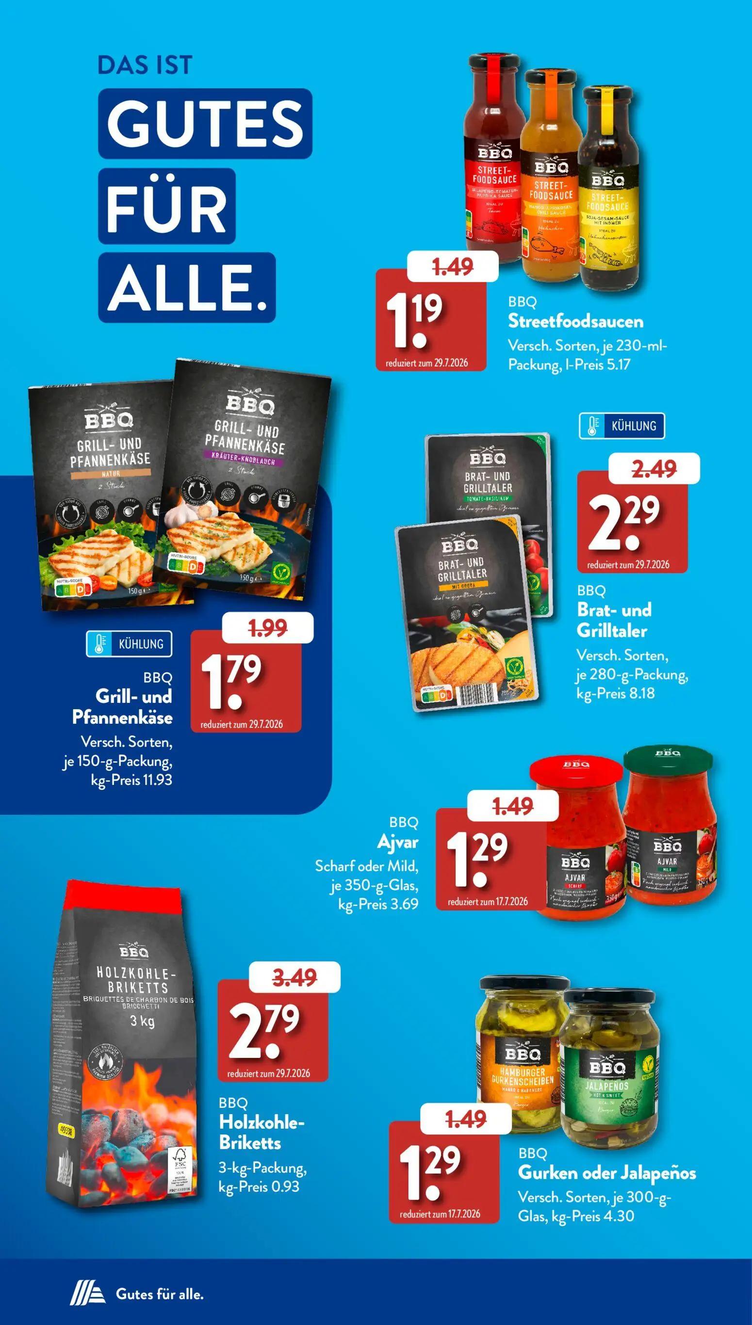 Aldi Süd Prospekt, Seite 2 von 50 — BBQ Holzkohle-Briketts, BBQ Streetfoodsaucen, BBQ Grill- und Pfannenkäse