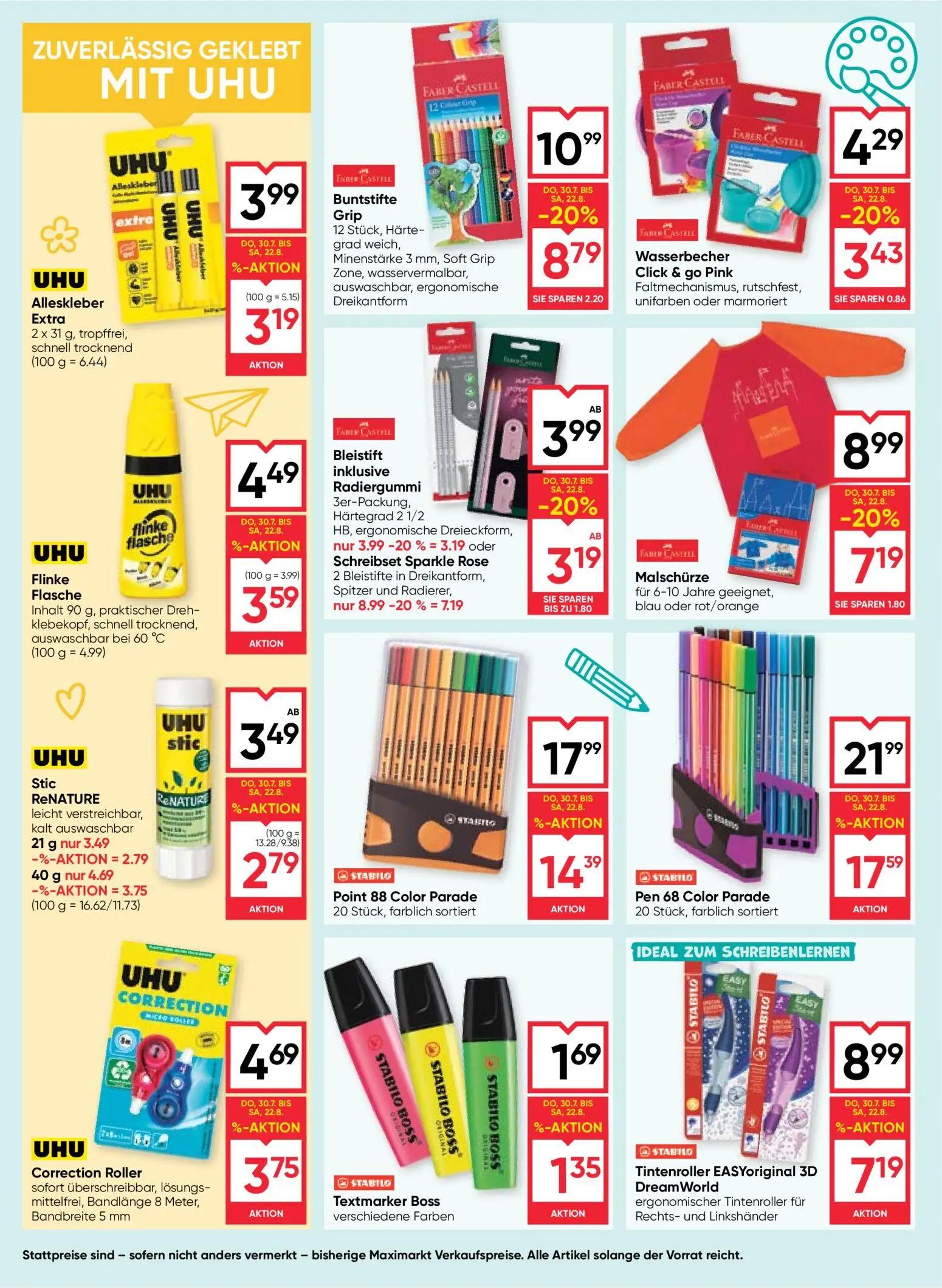 Maximarkt Prospekt, Seite 6 von 8 — Pen 68 Color Parade, Point 88 Color Parade, Buntstifte Grip