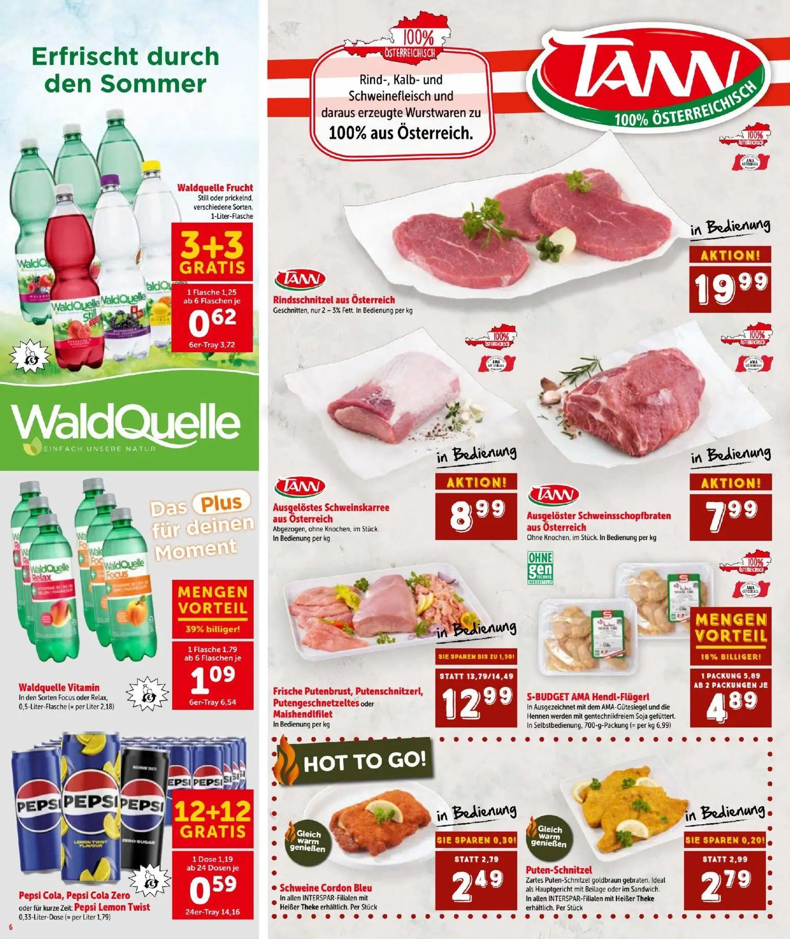 Interspar Prospekt, Seite 6 von 20 — S-BUDGET AMA Hendl-Flügerl, Frische Putenbrust, Putenschnitzerl, Putengeschnetzeltes od…
