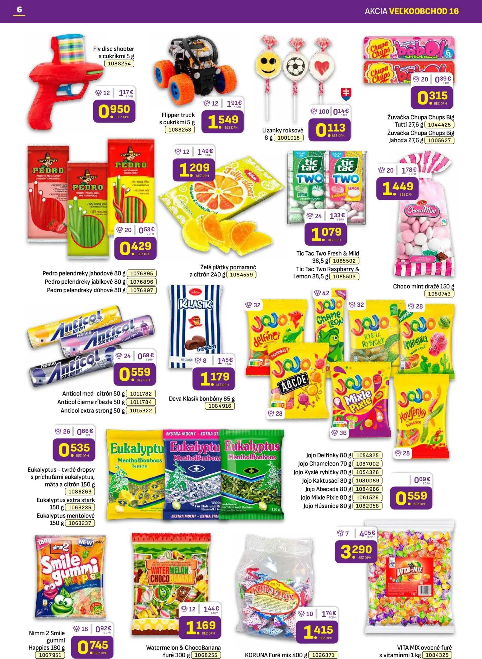Libex leták, strana 6 z 36 — VITA MIX ovocné furé s vitamínmi, Flipper truck s cukríkmi, Choco mint dražé