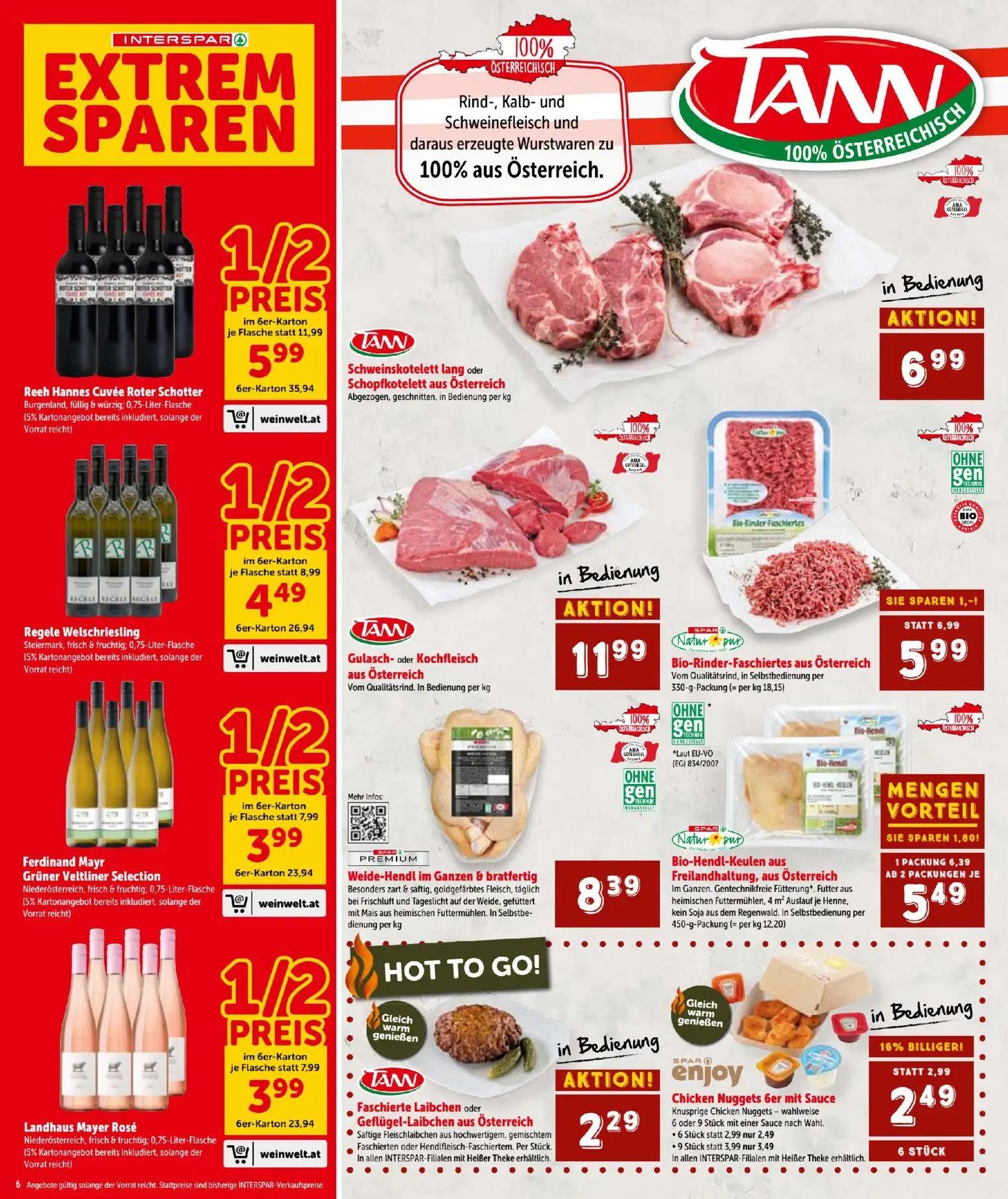 Interspar Prospekt, Seite 7 von 22 — Schweinskotelett lang oder Schopfkotelett aus Österreich
