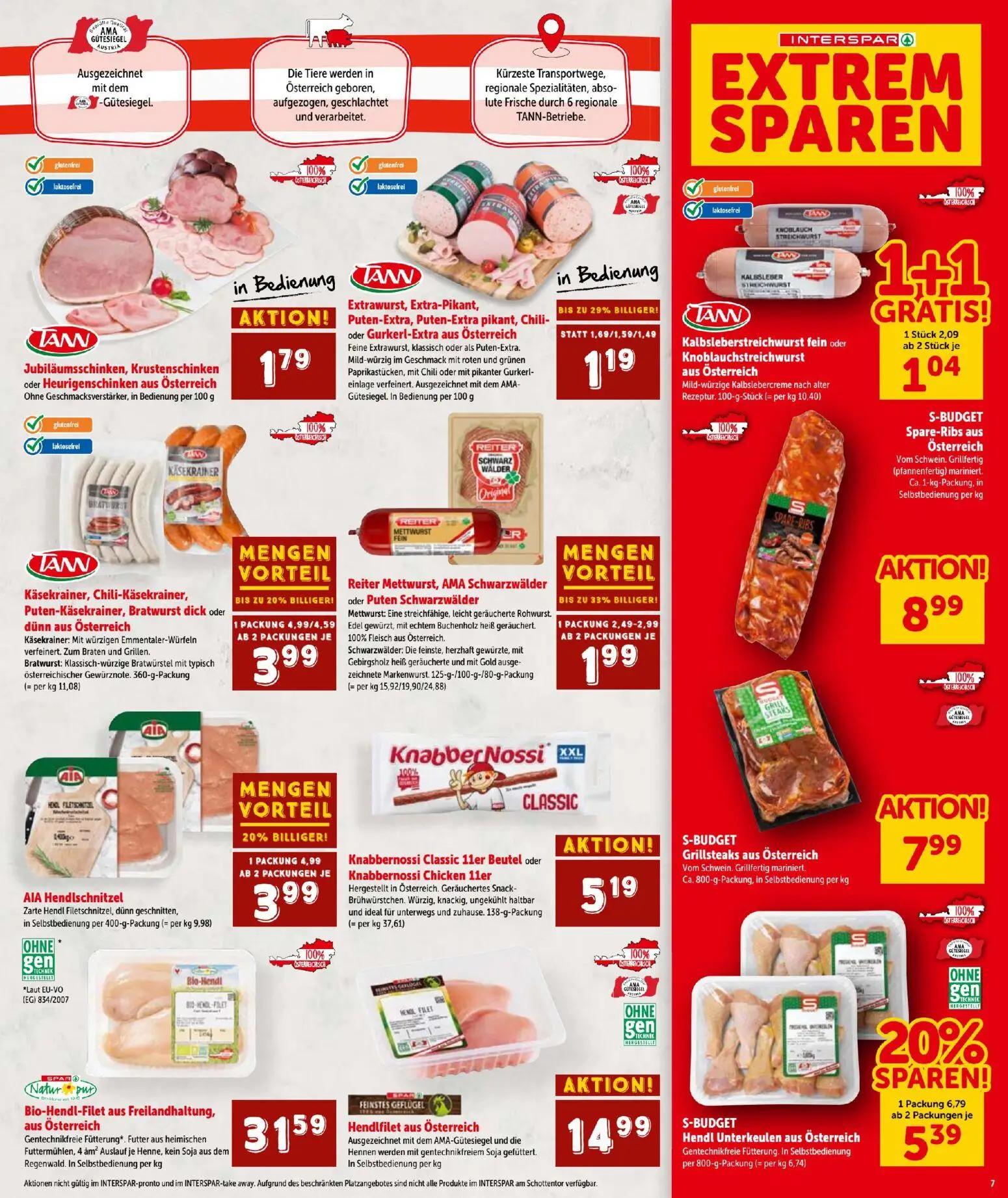 Interspar Prospekt, Seite 8 von 22 — S-BUDGET Grillsteaks aus Österreich