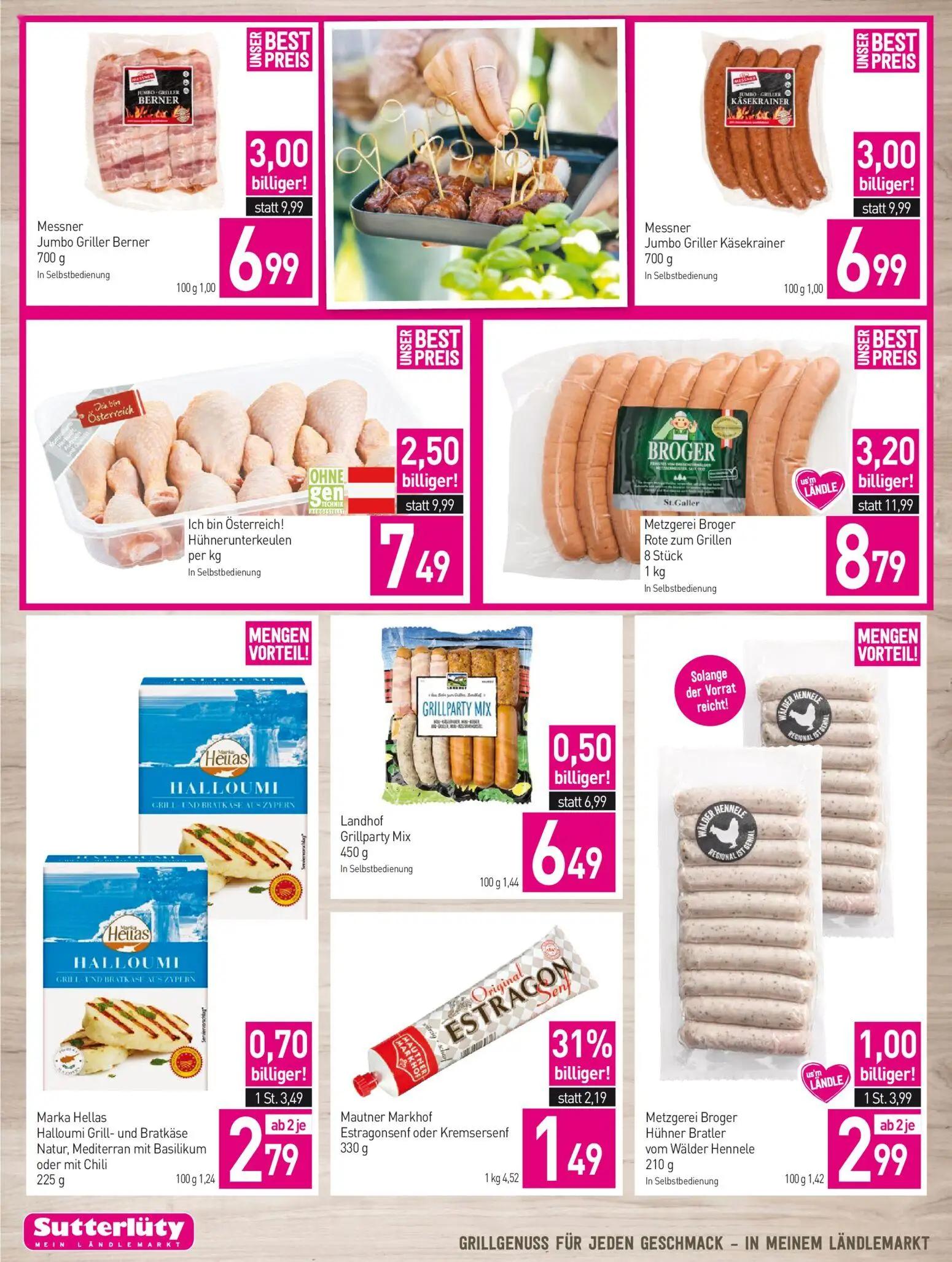 Sutterlüty Prospekt, Seite 8 von 20 — Metzgerei Broger Rote zum Grillen, Messner Jumbo Griller Berner, Messner Jumbo Griller…