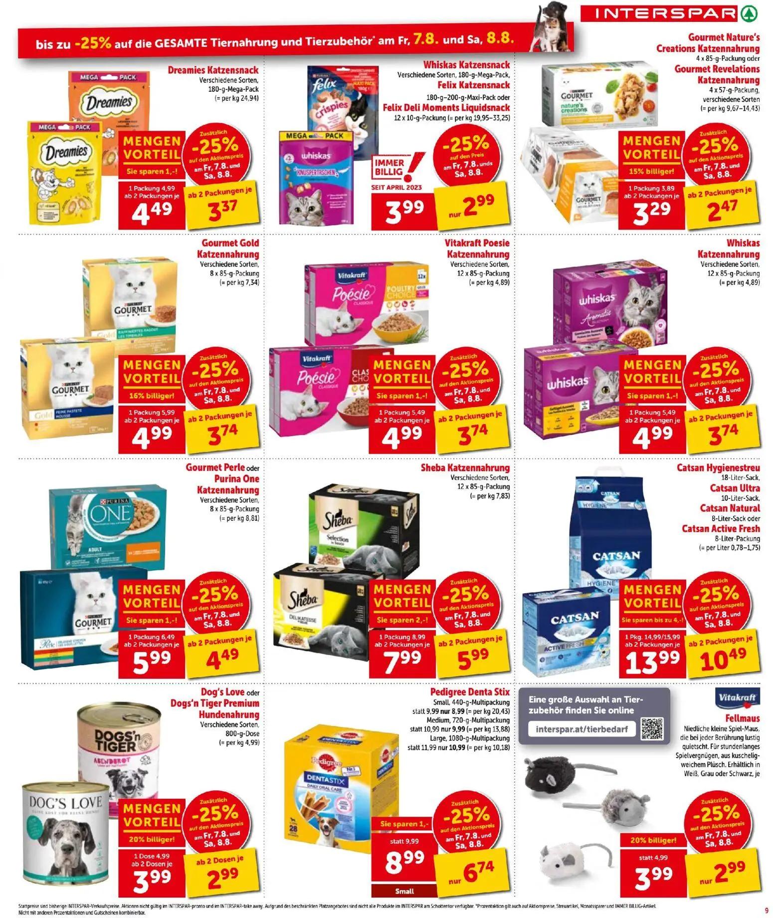 Interspar Prospekt, Seite 9 von 16 — Catsan Hygienestreu, Catsan Ultra, Catsan Natural