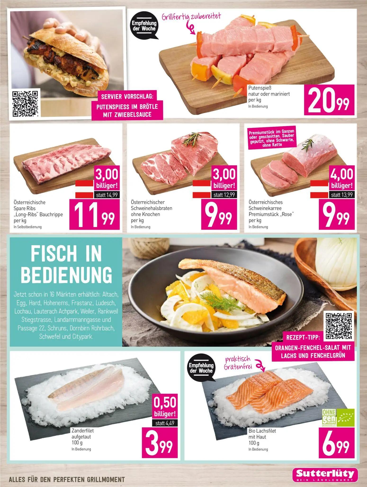 Sutterlüty Prospekt, Seite 9 von 20 — Österreichisches Schweinekarree Premiumstück „Rose", Österreichische Spare Ribs „Long-…