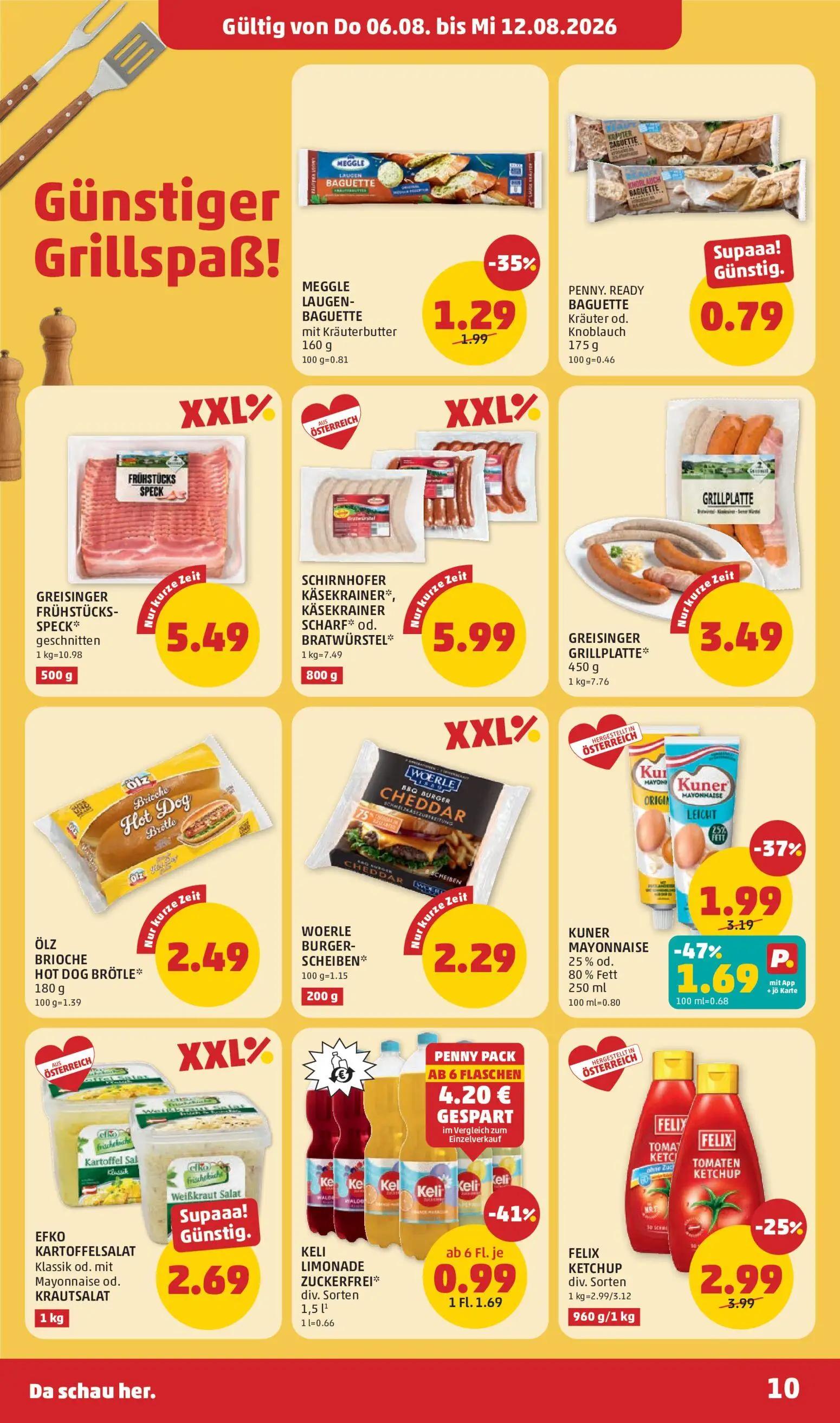 PENNY Prospekt, Seite 10 von 28 — FELIX KETCHUP div. Sorten, SCHIRNHOFER KÄSEKRAINER*, KÄSEKRAINER SCHARF* od. BRATWÜRSTEL*,…
