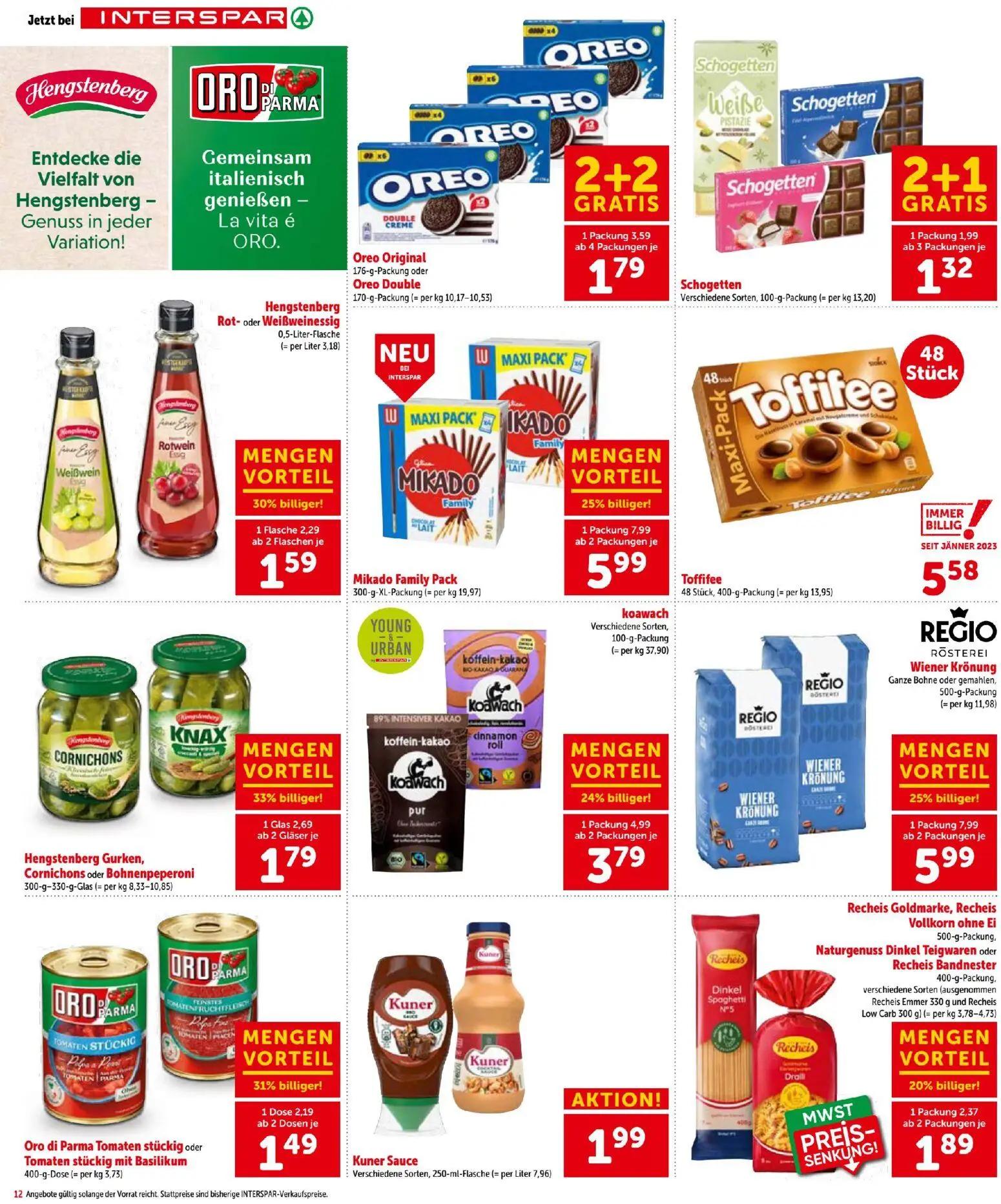 Interspar Prospekt, Seite 13 von 22 — Oreo Original, Oreo Double, Toffifee