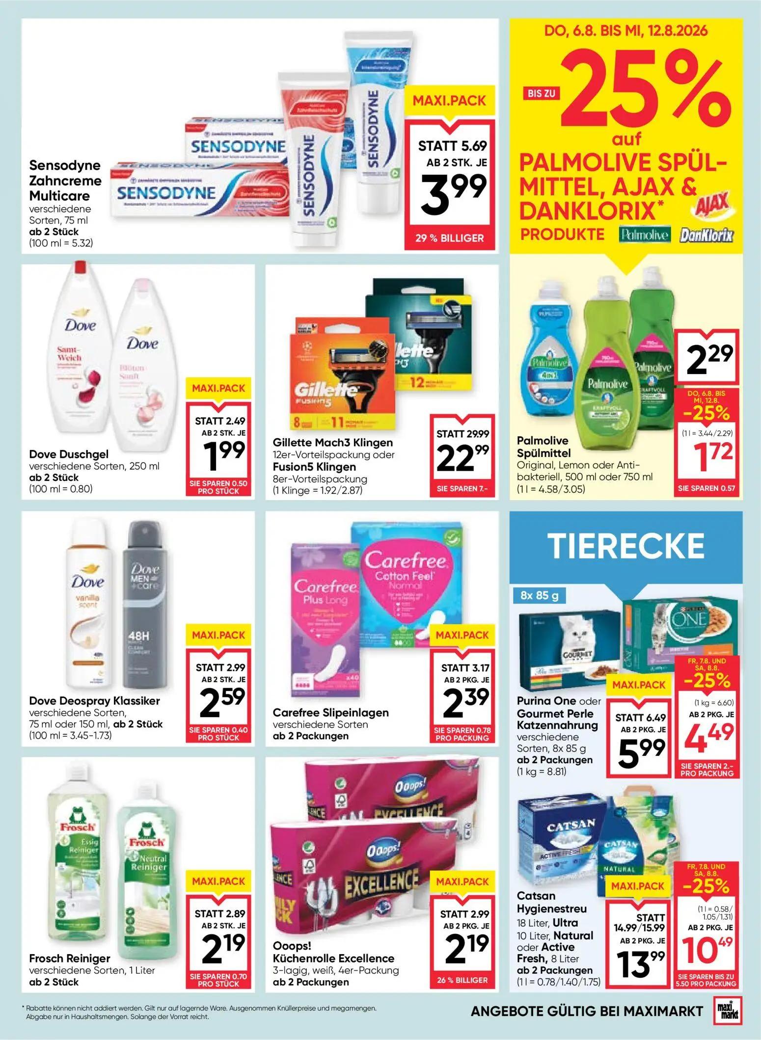 Maximarkt Prospekt, Seite 15 von 24 — Ooops! Küchenrolle Excellence, Frosch Reiniger, Palmolive Spülmittel