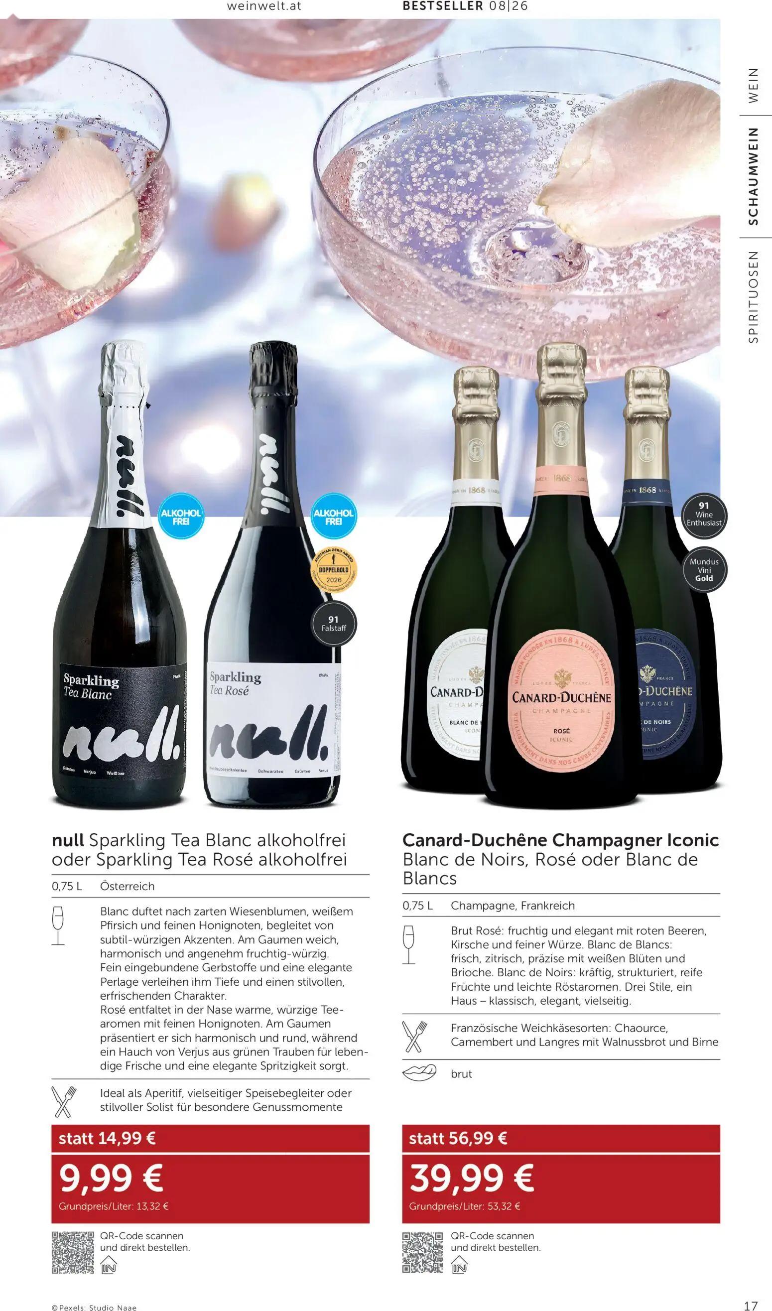 Interspar Prospekt, Seite 17 von 24 — Canard-Duchêne Champagner Iconic Blanc de Noirs, Rosé oder Blanc de Blancs, null Spark…